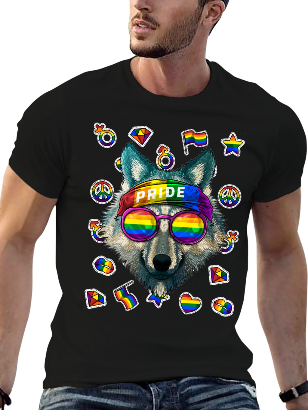 Pride Wolf Graphic T-Shirt