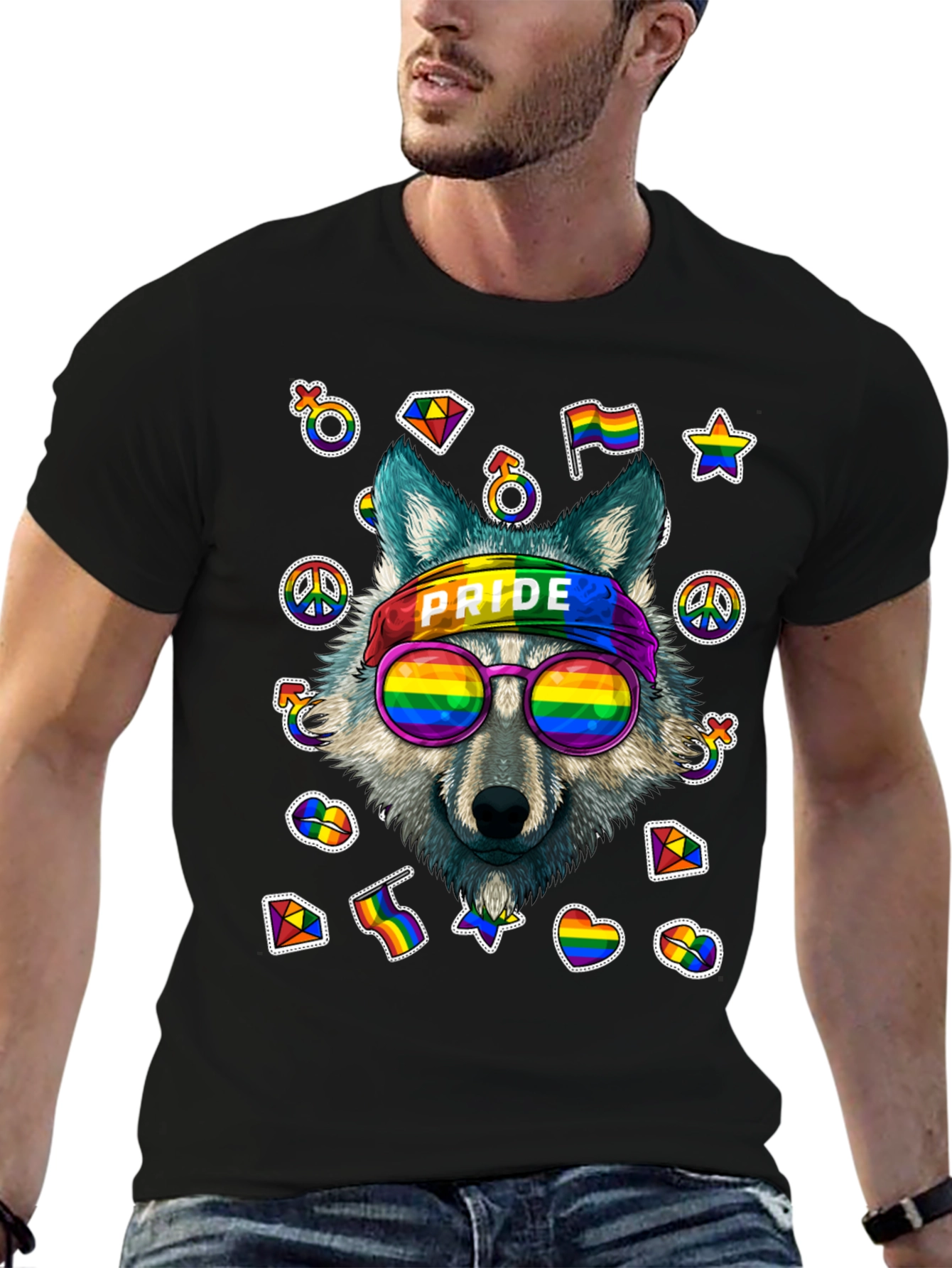 Pride Wolf Graphic T-Shirt