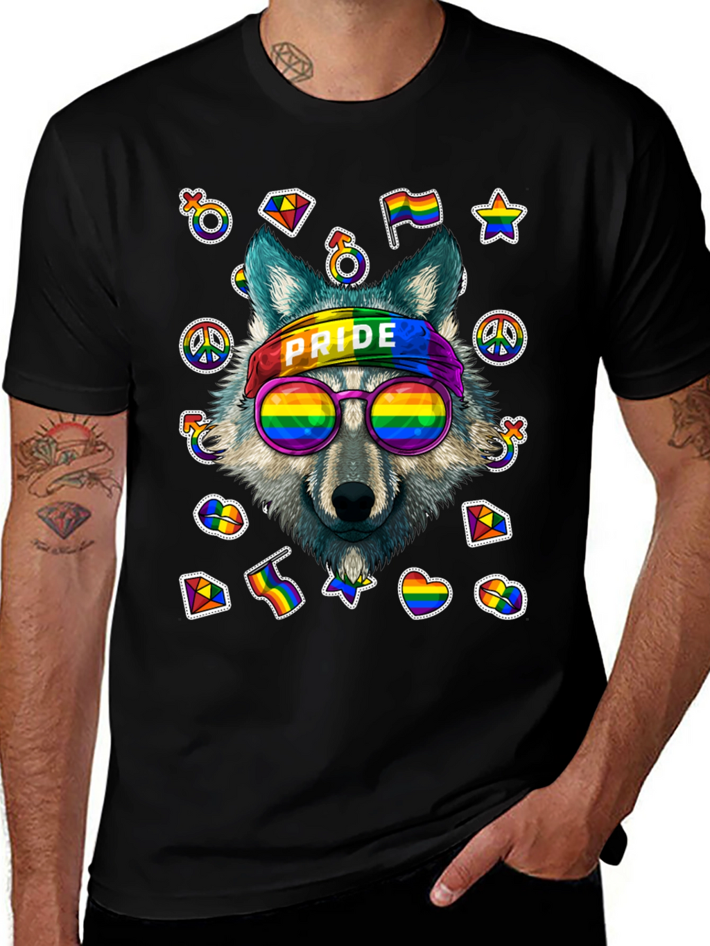 Pride Wolf Graphic T-Shirt