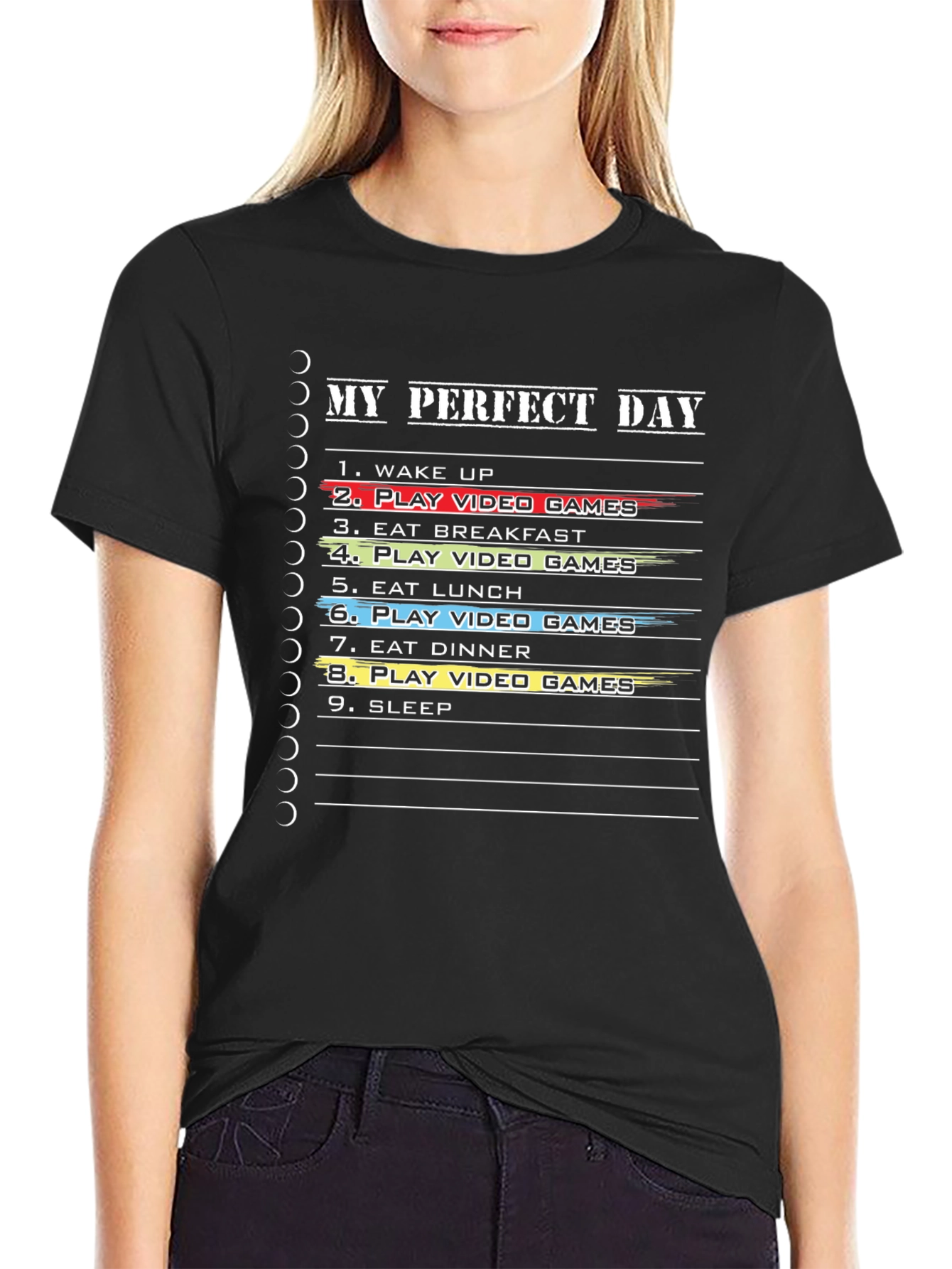 My Perfect Day Gamer T-Shirt - Video Game Lover Tee
