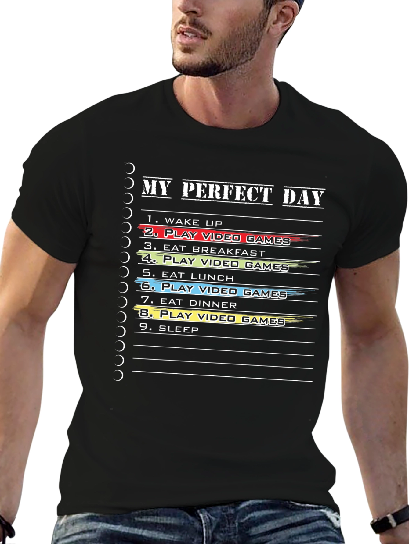 My Perfect Day Gamer T-Shirt - Video Game Lover Tee