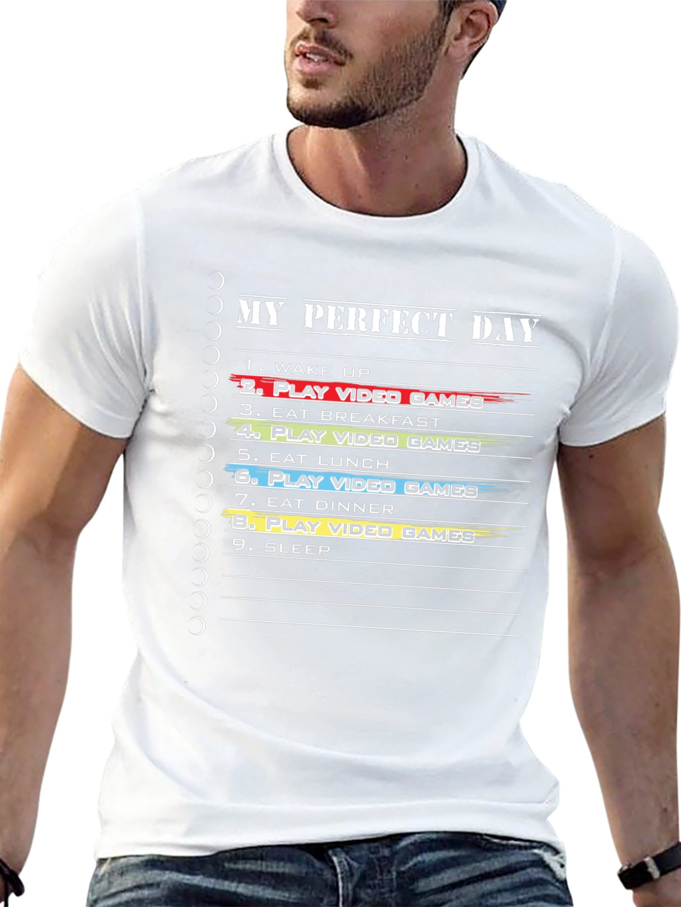 My Perfect Day Gamer T-Shirt - Video Game Lover Tee