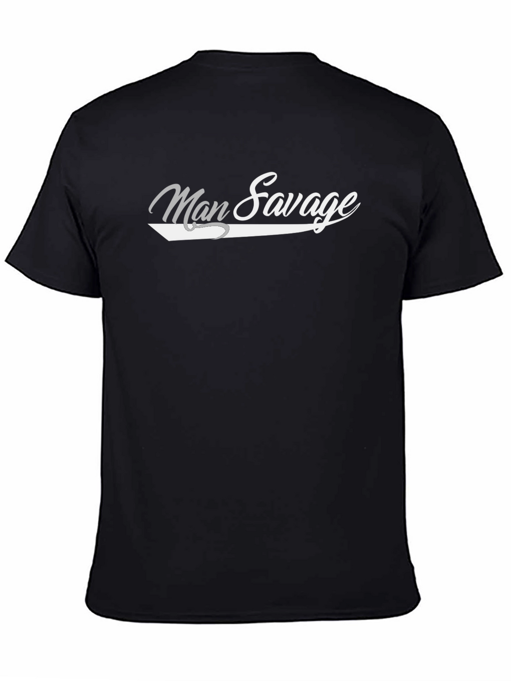 Man Savage Graphic T-Shirt - Black Cotton Tee