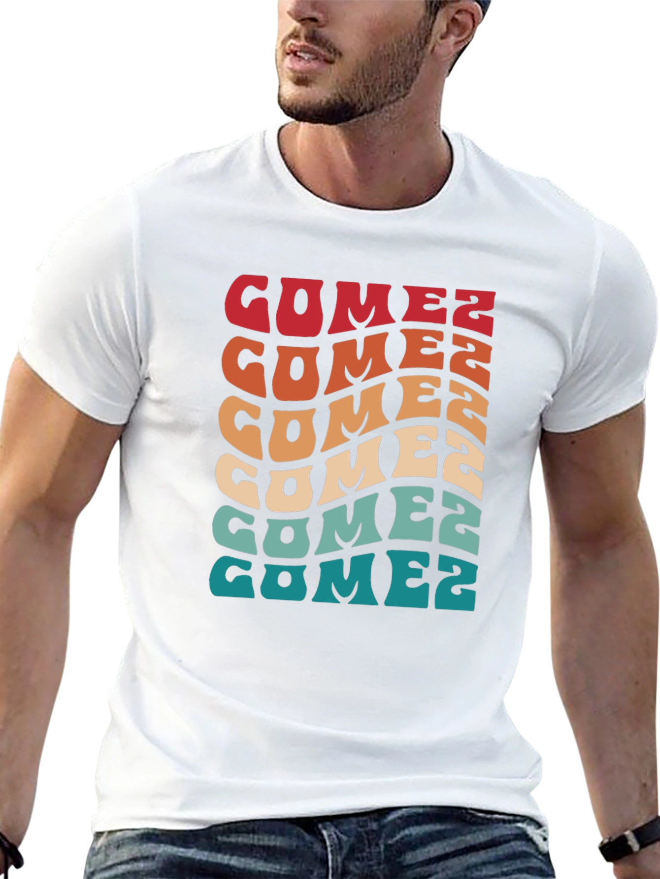 Retro Gomez T-Shirt - Vintage Style Colorful Design