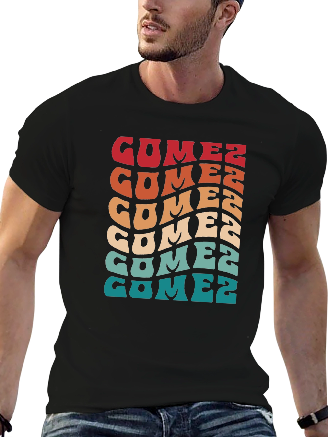 Retro Gomez T-Shirt - Vintage Style Colorful Design