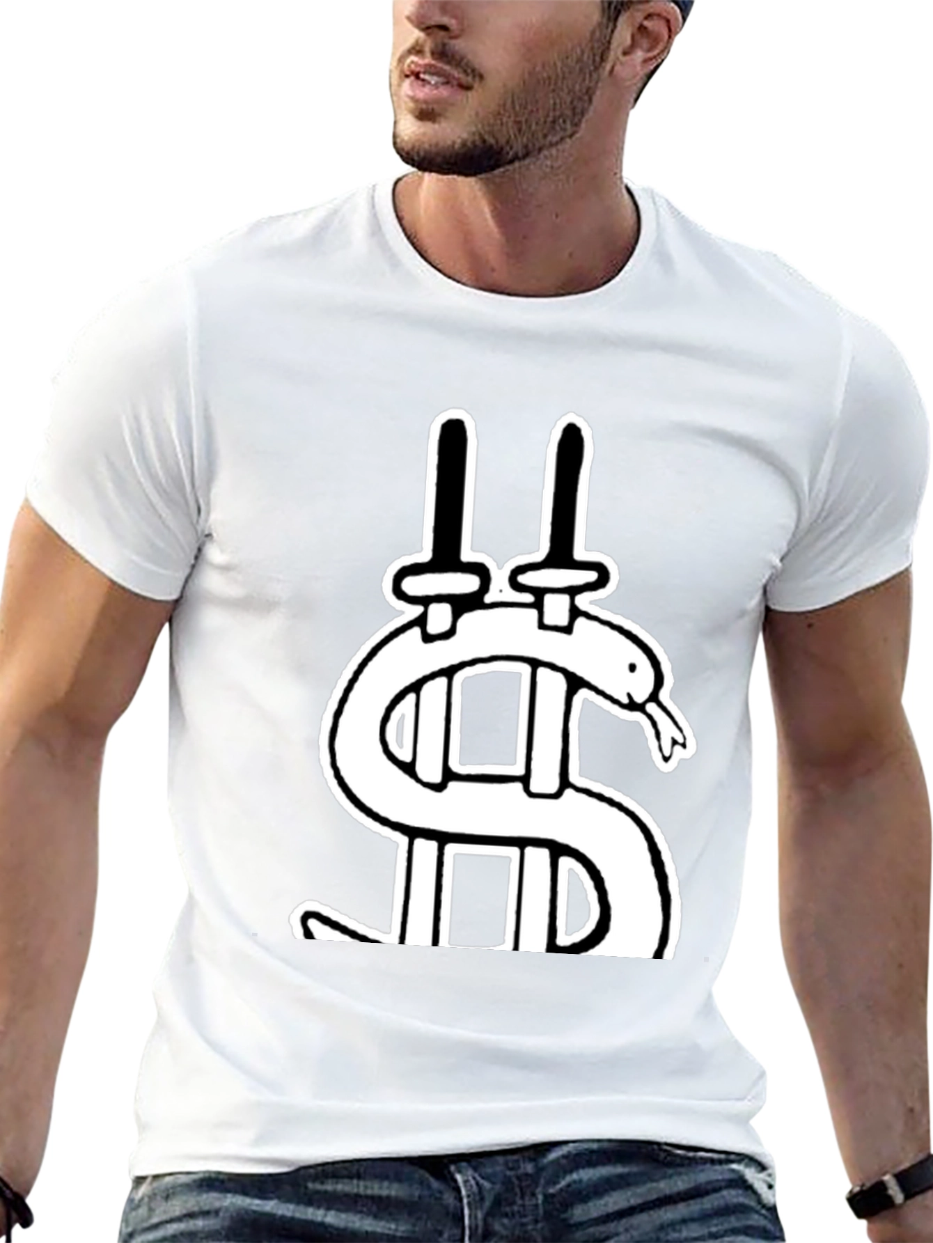Dollar Snake Swords Black T-Shirt