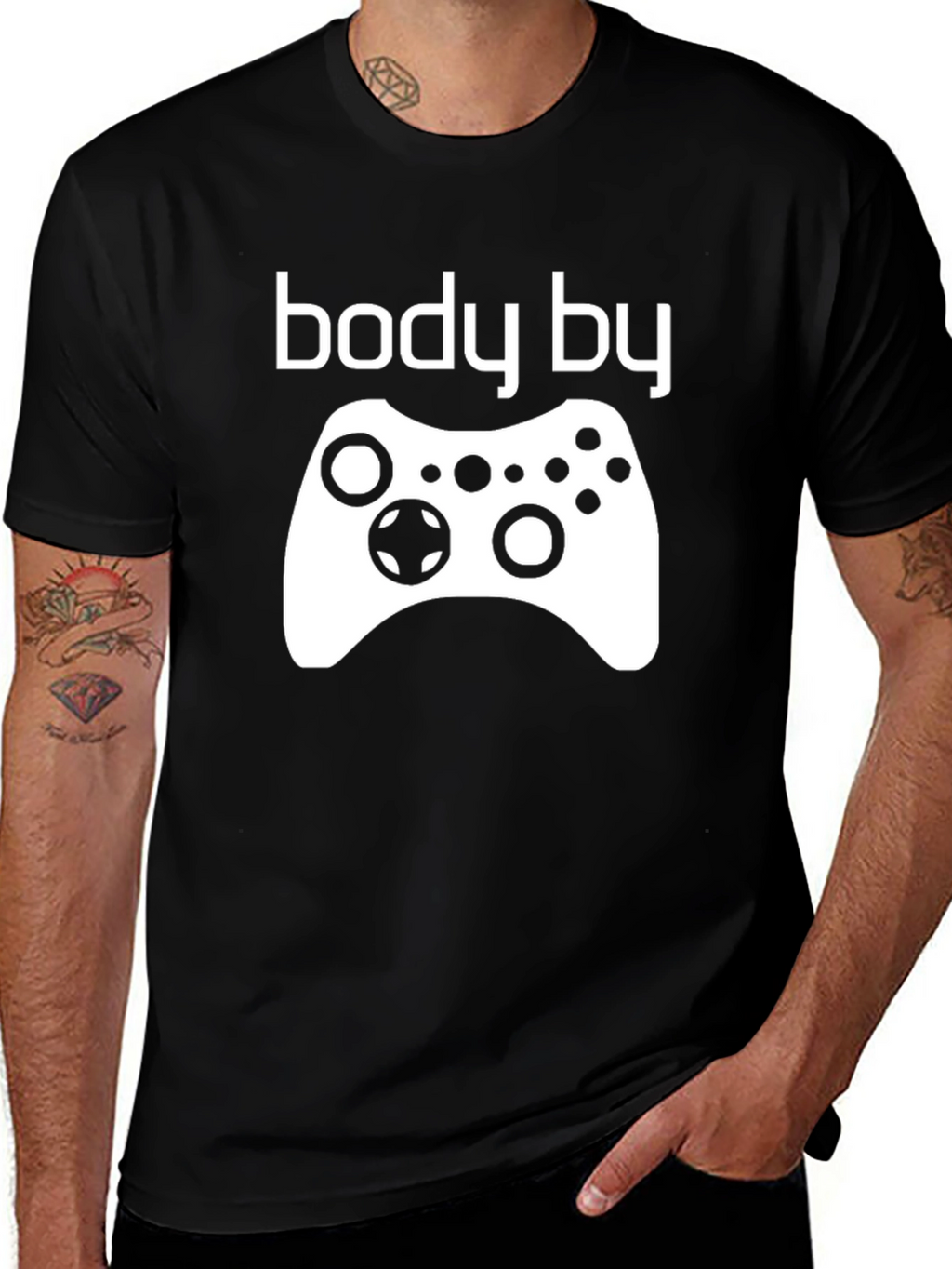 Body By Video Games Black Graphic Tee