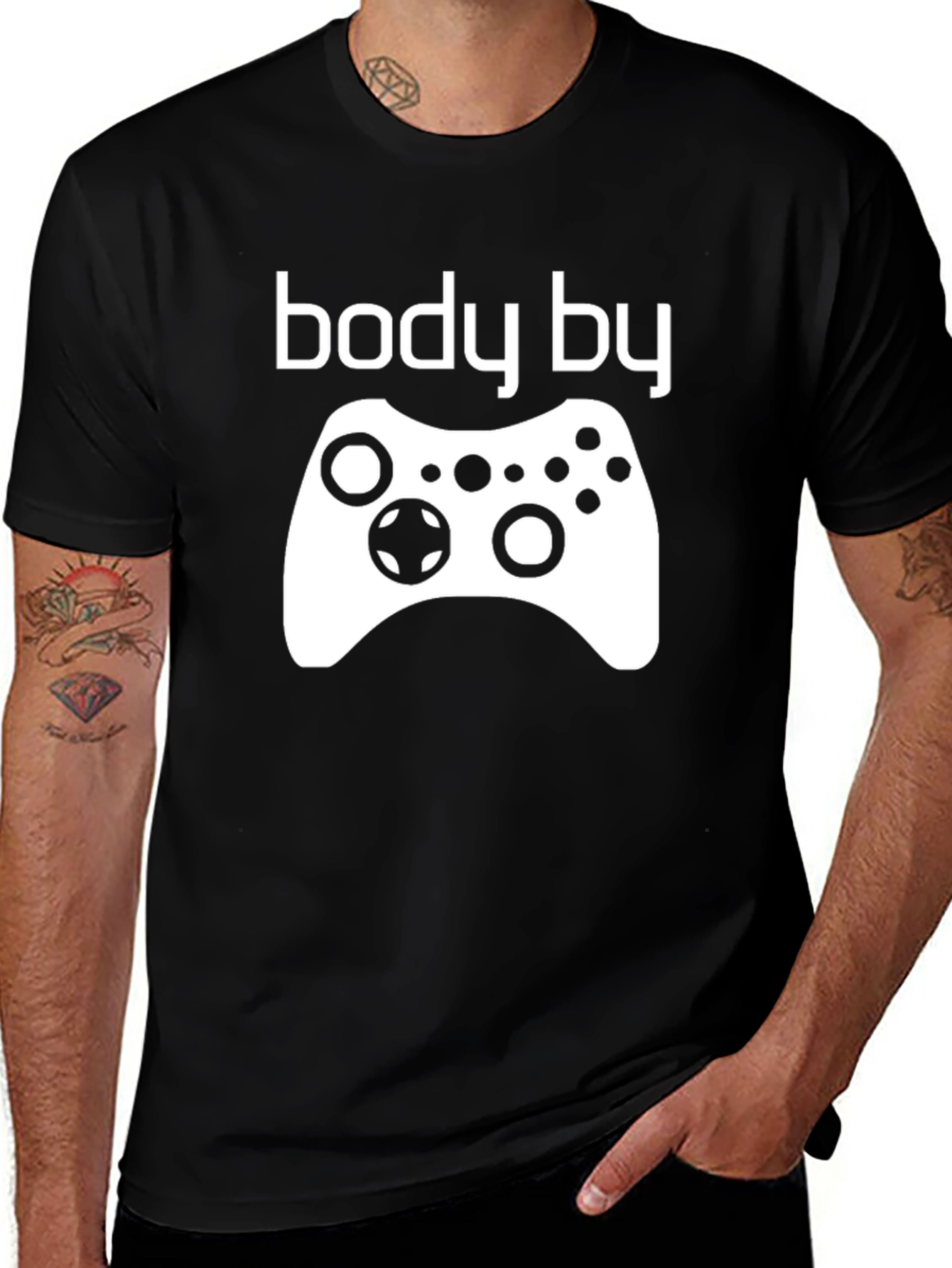 Body By Video Games Black Graphic Tee