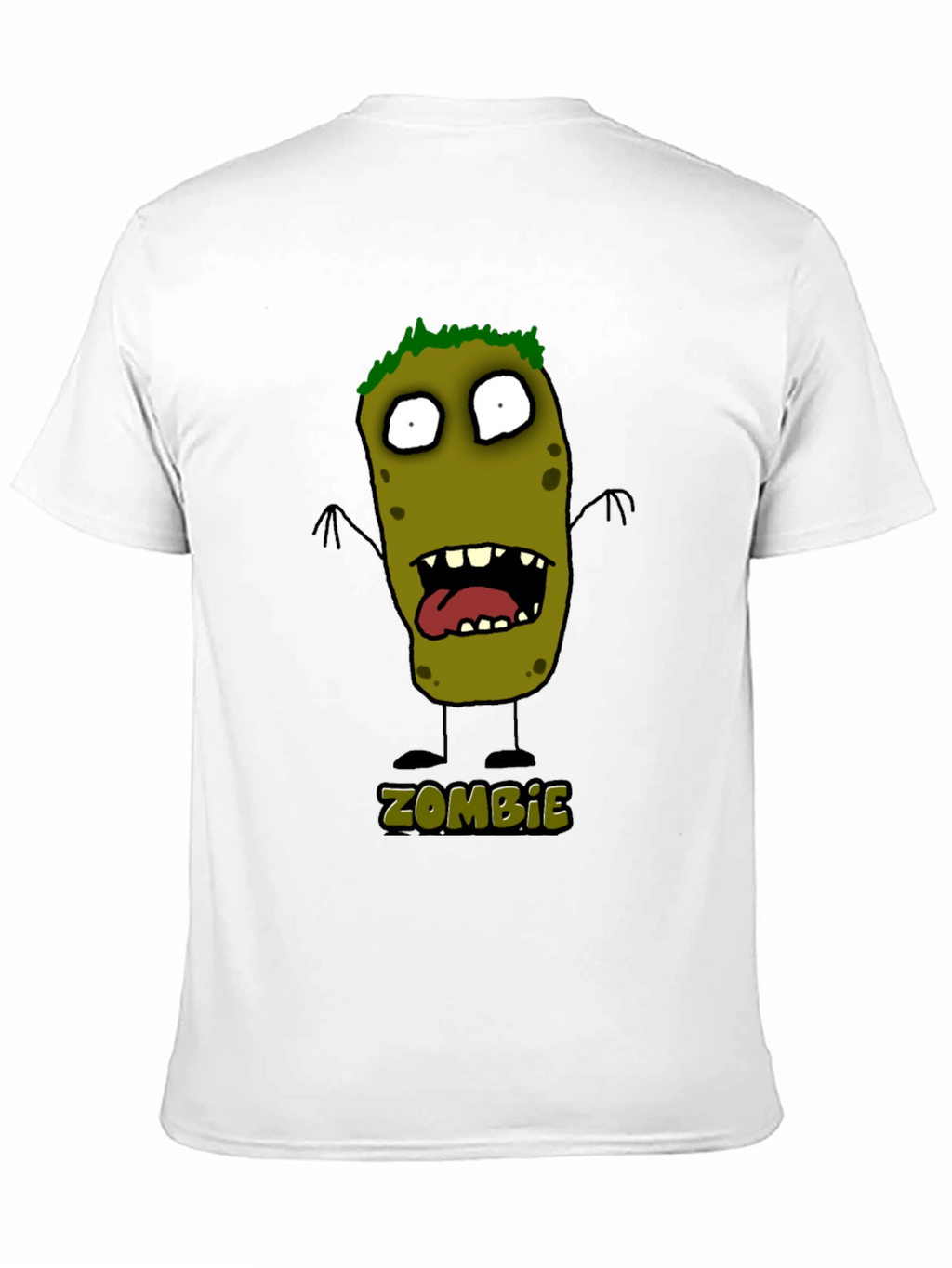 Zombie Cartoon Graphic Black T-Shirt