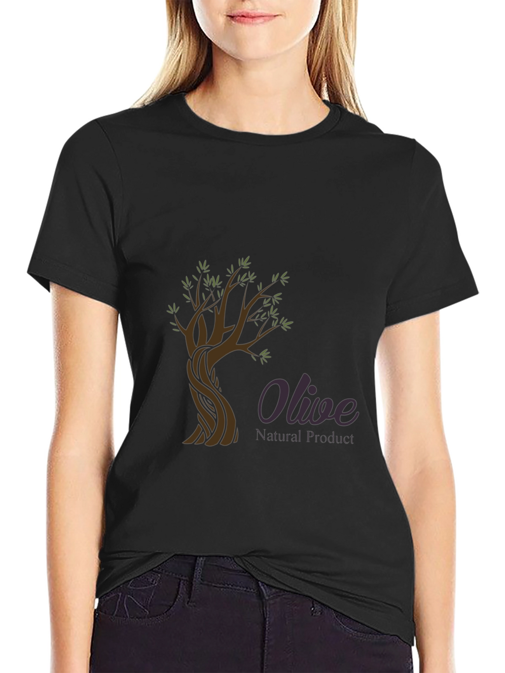 Olive Tree Graphic Tee - Natural Product Design