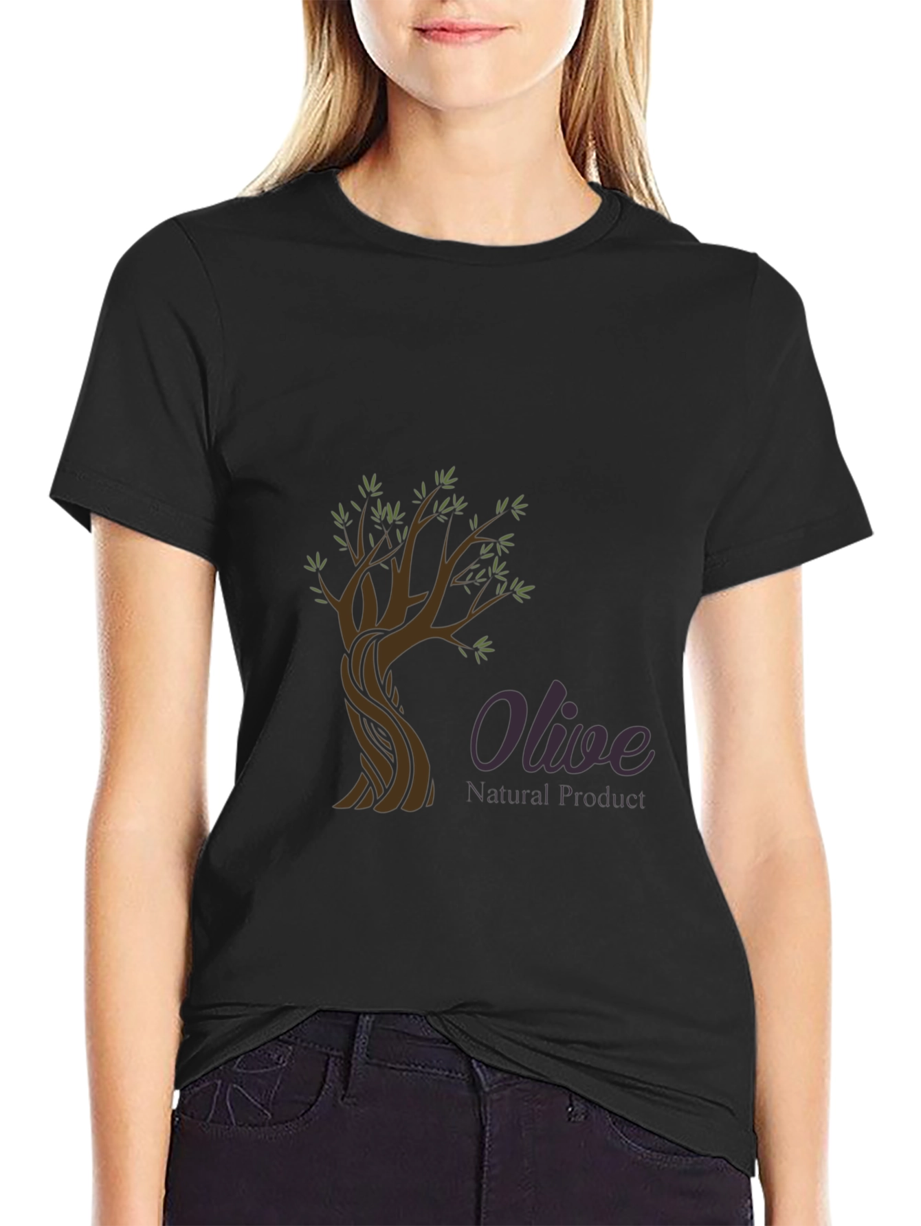 Olive Tree Graphic Tee - Natural Product Design