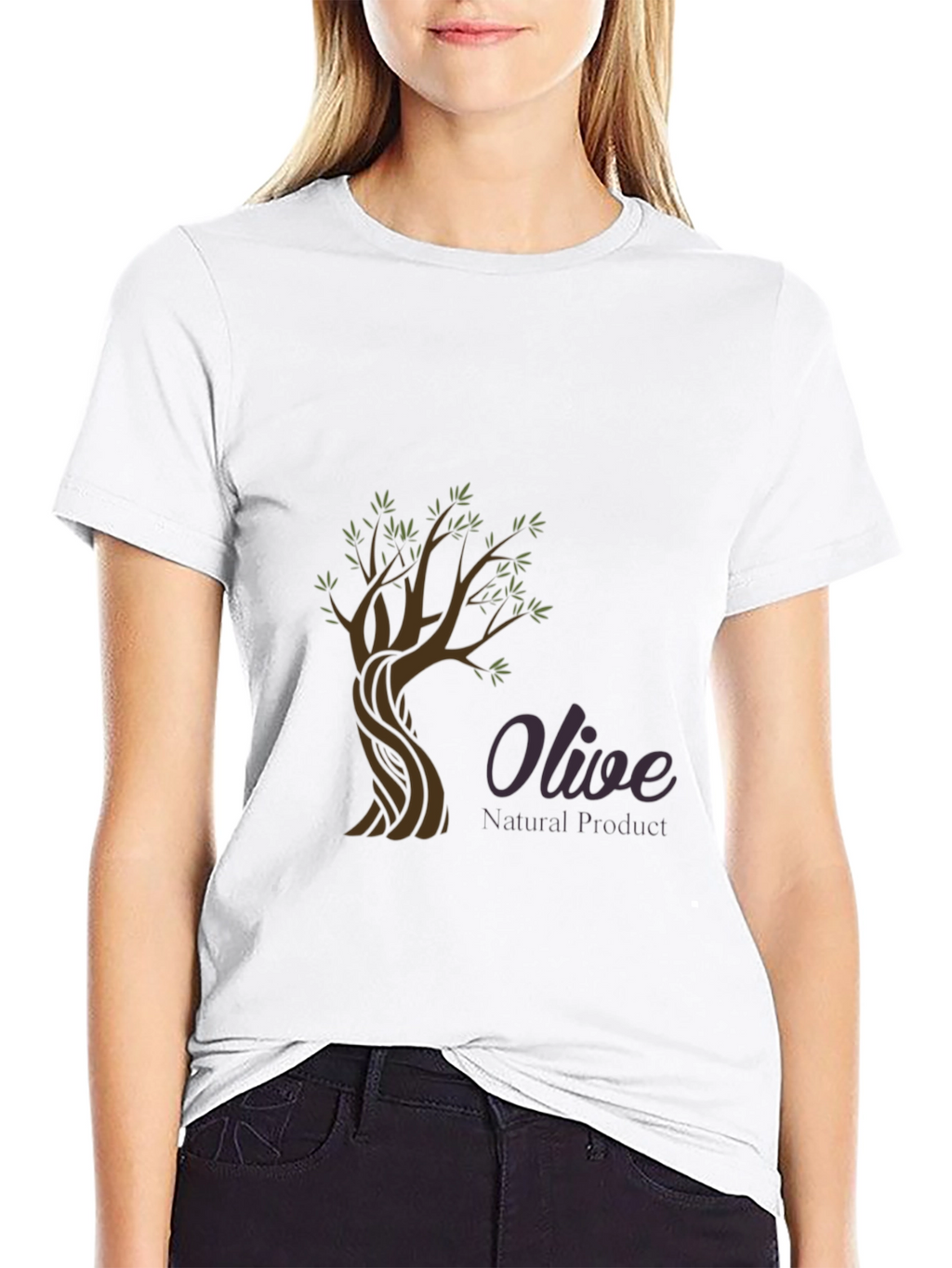 Olive Tree Graphic Tee - Natural Product Design