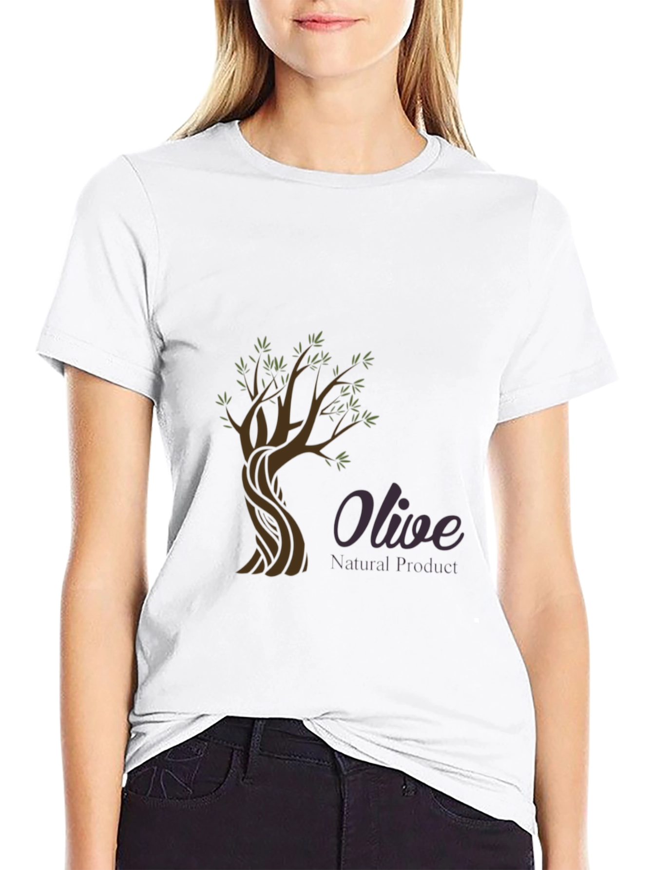 Olive Tree Graphic Tee - Natural Product Design