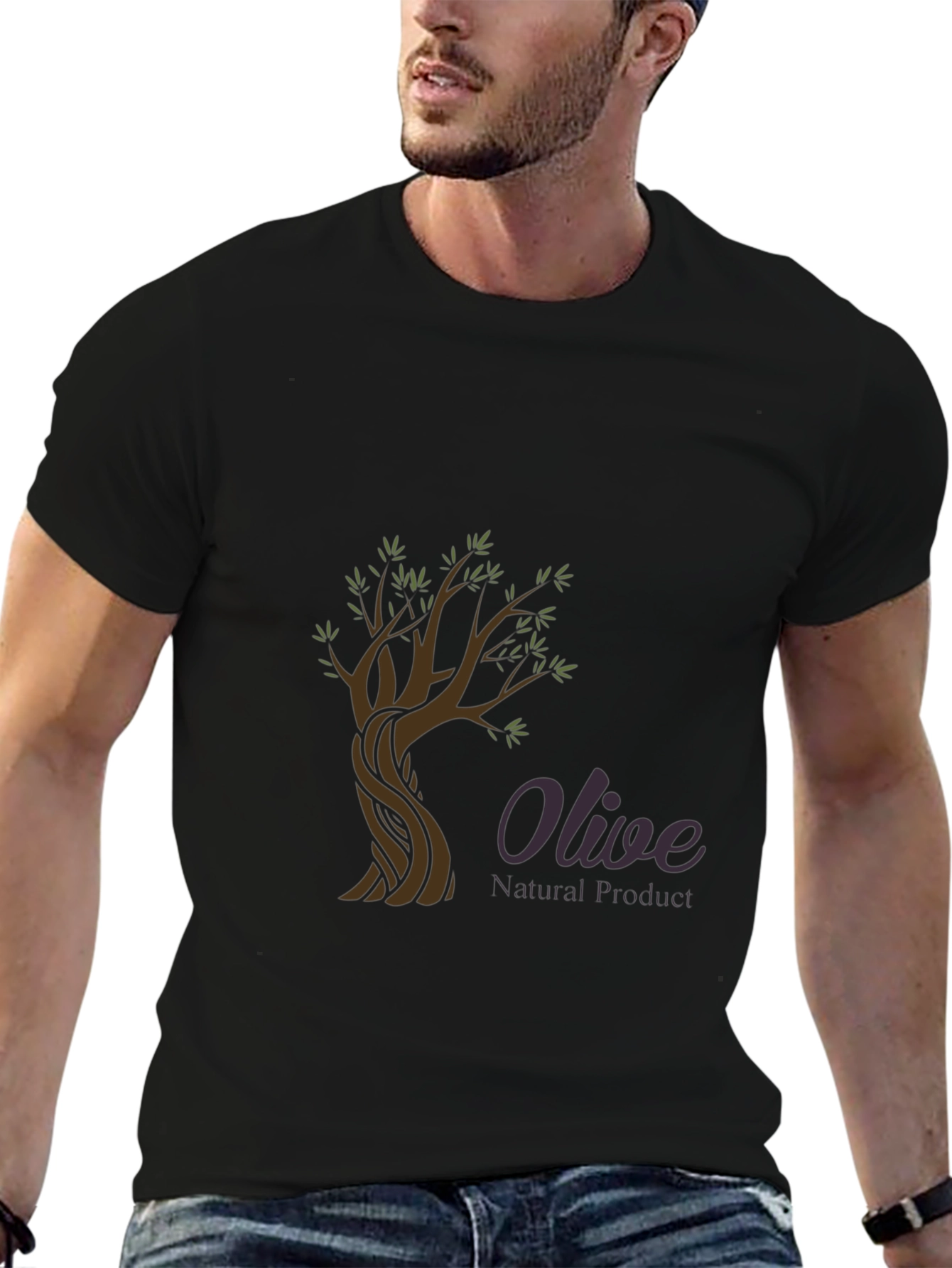Olive Tree Graphic Tee - Natural Product Design