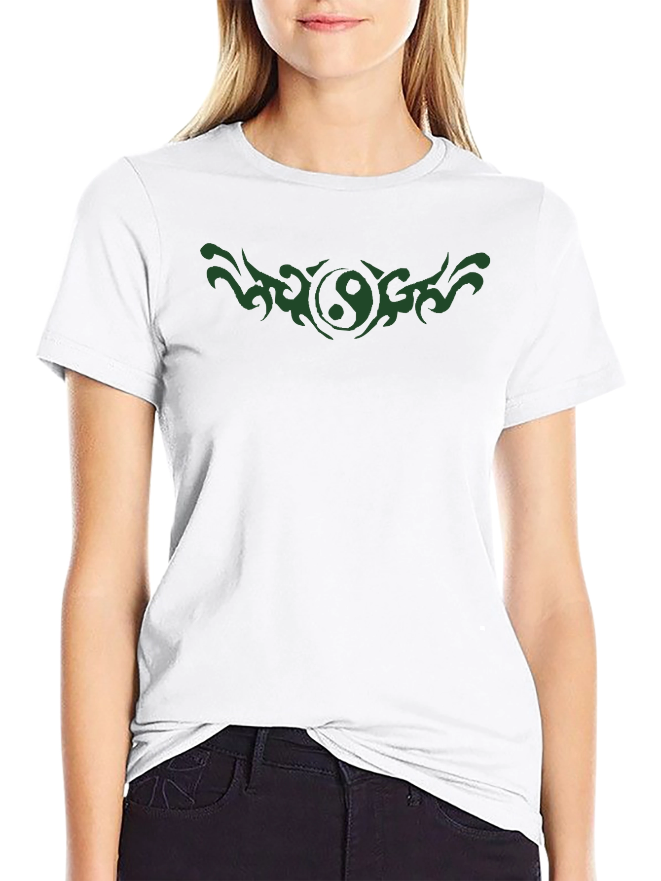 Yin Yang Tattoo Graphic Black T-Shirt