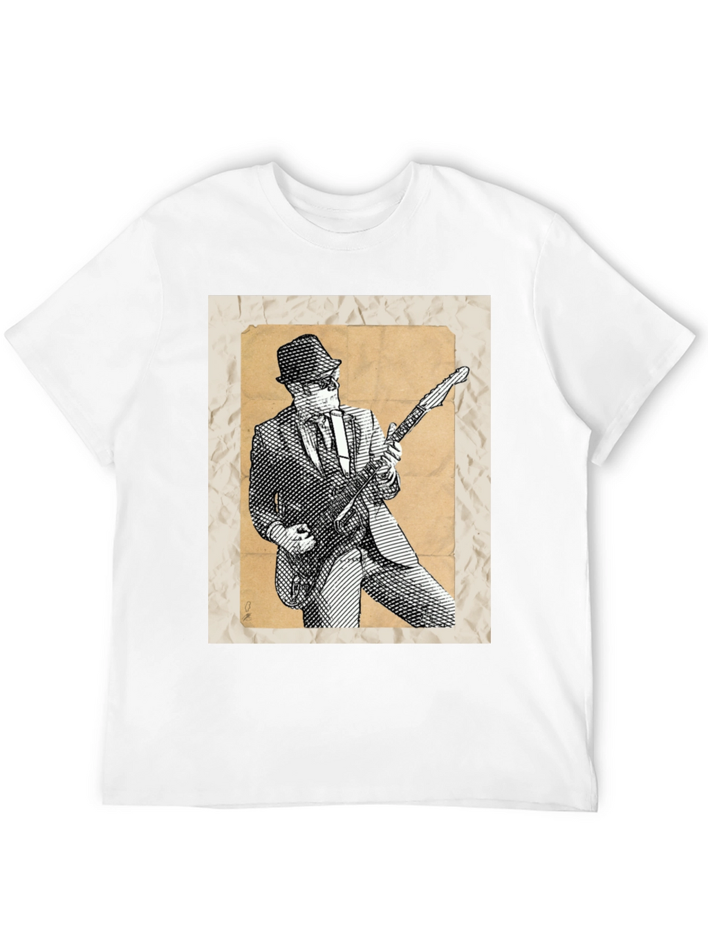 Retro Guitar Player Graphic Tee