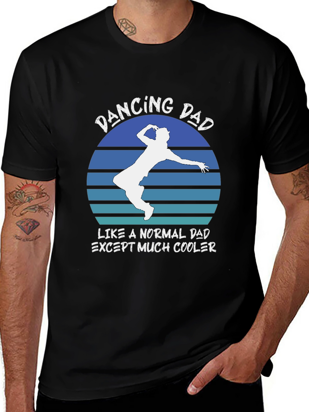 Dancing Dad Graphic T-Shirt Cool Fathers Day Gift