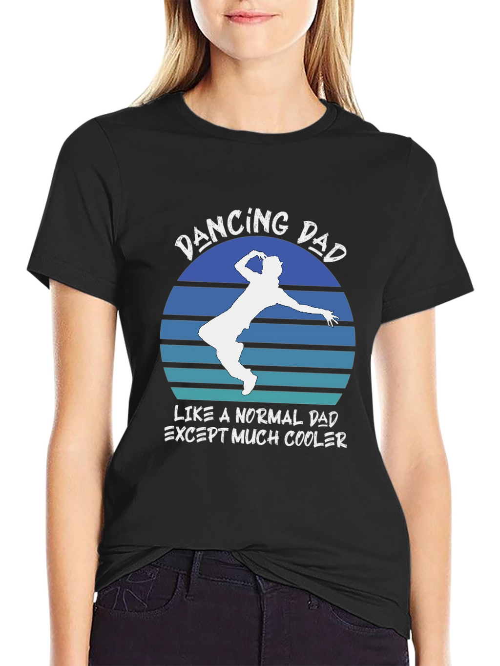 Dancing Dad Graphic T-Shirt Cool Fathers Day Gift