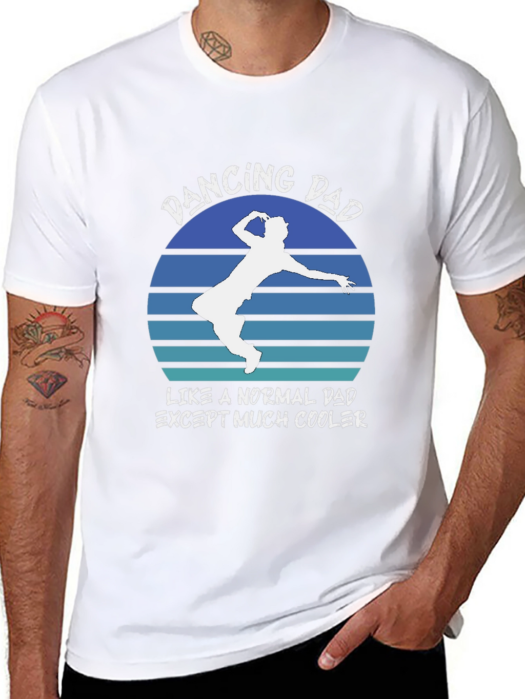 Dancing Dad Graphic T-Shirt Cool Fathers Day Gift