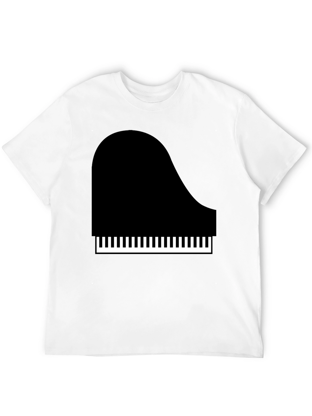 Piano Graphic Tee - Black Cotton T-Shirt