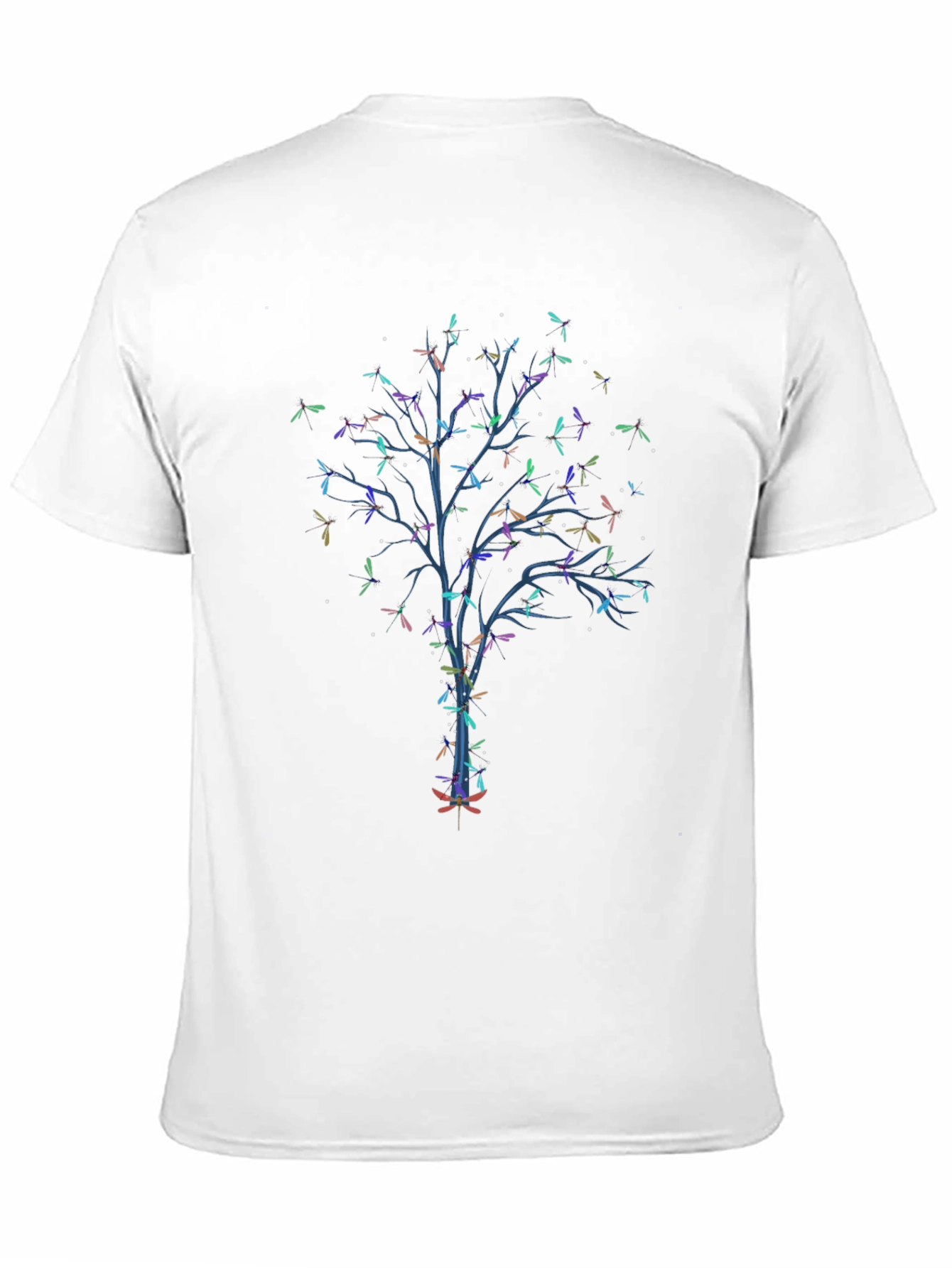 Dragonfly Tree Graphic Black T-Shirt