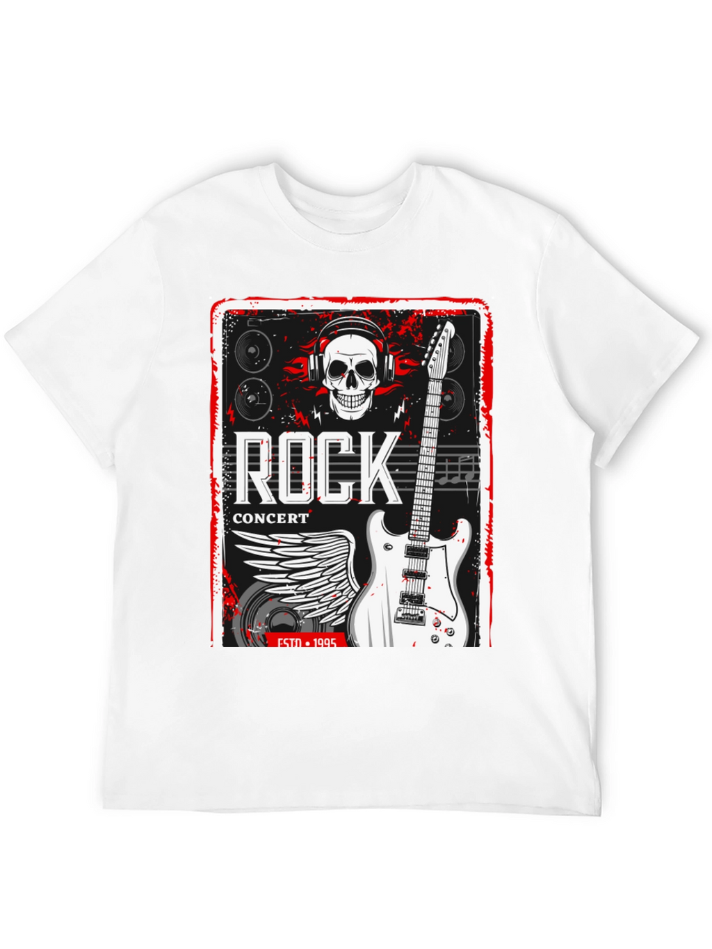 Rock Concert Black Graphic Tee