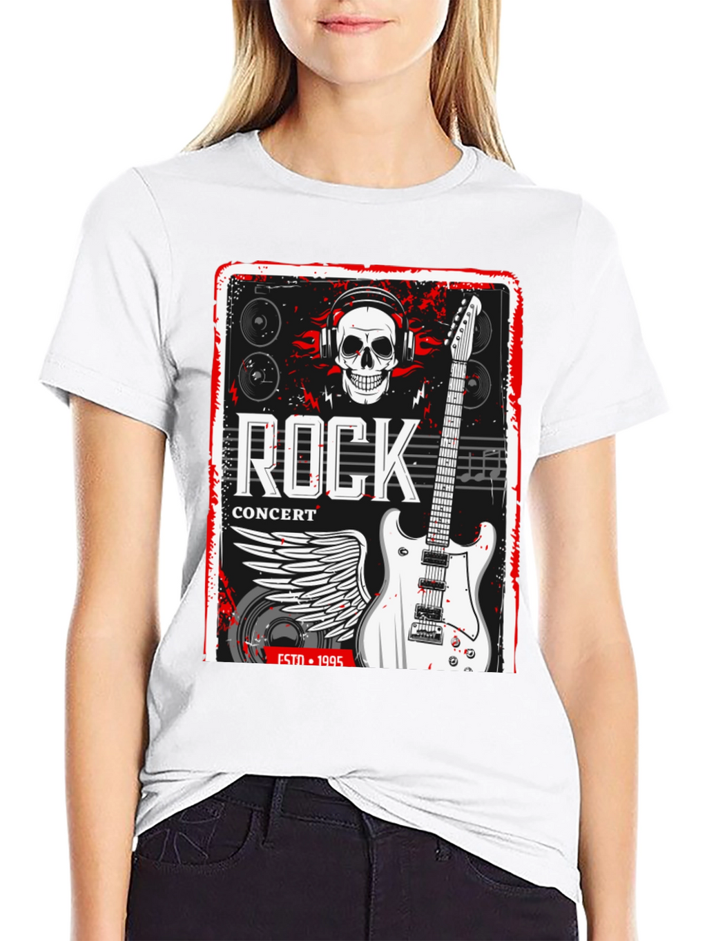 Rock Concert Black Graphic Tee