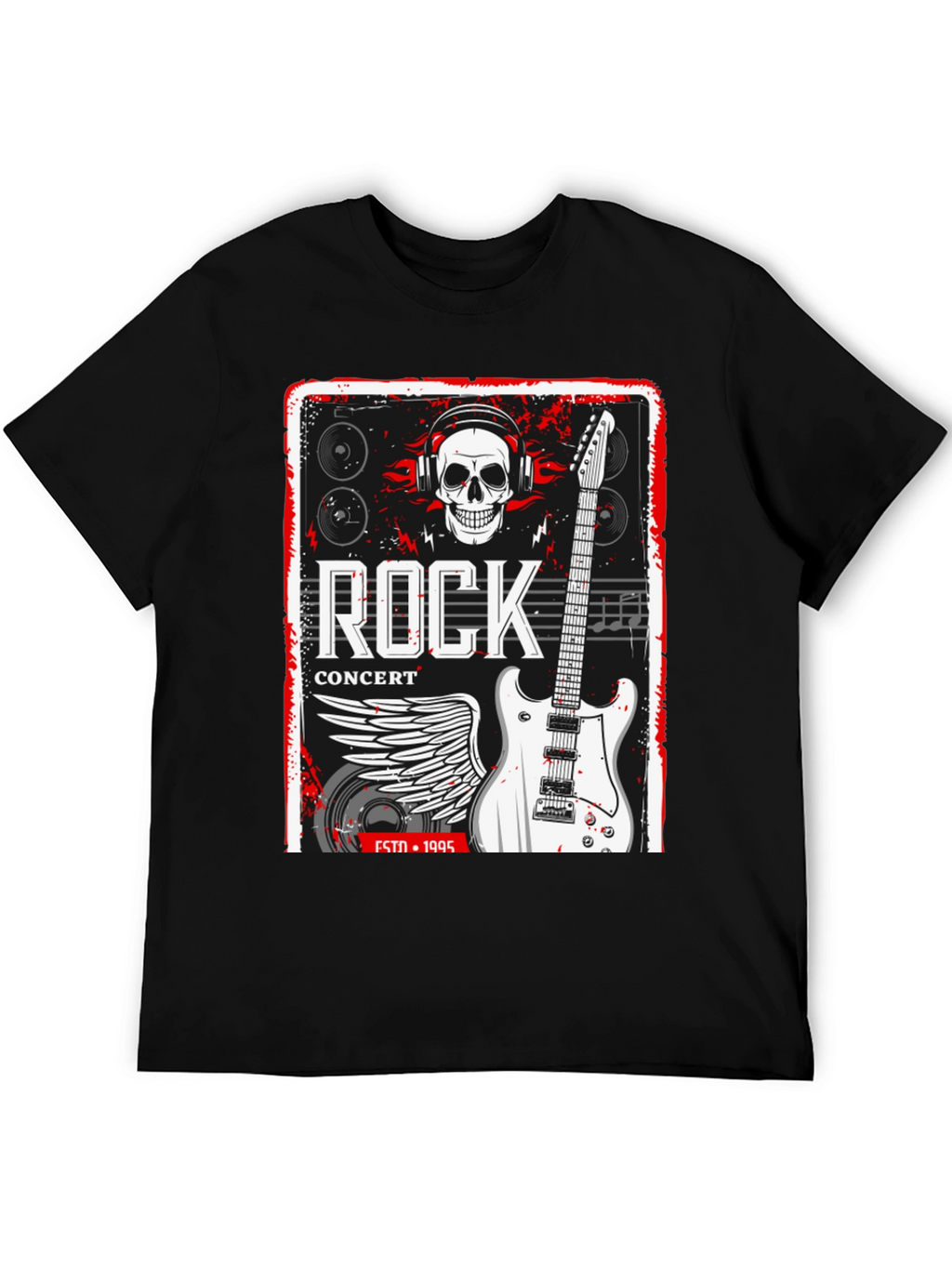 Rock Concert Black Graphic Tee