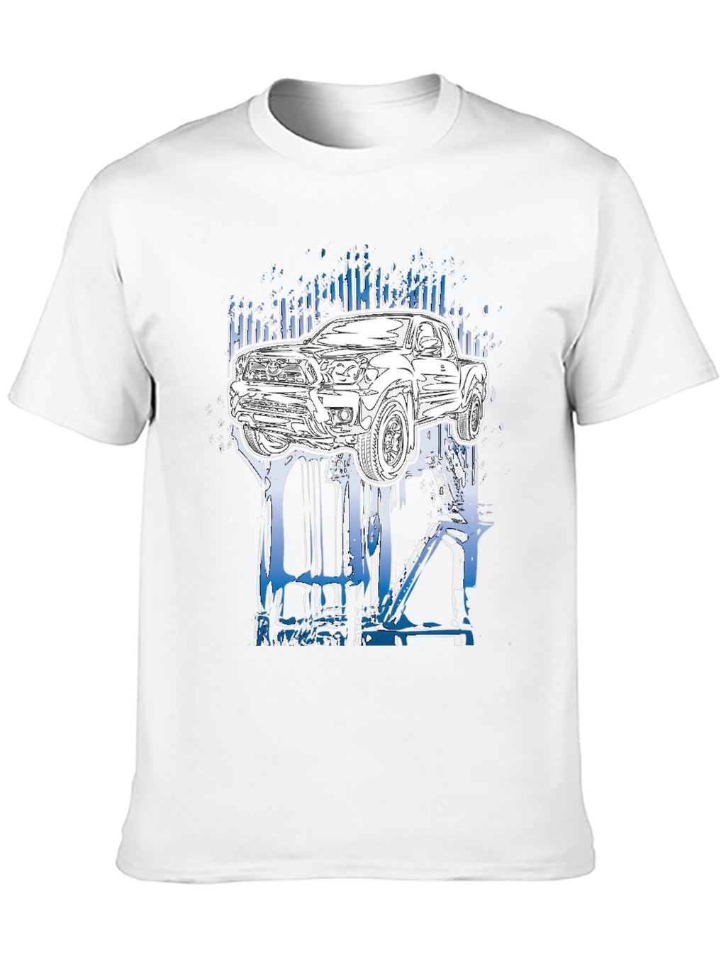 Truck Graphic Tee - Black Cotton T-Shirt