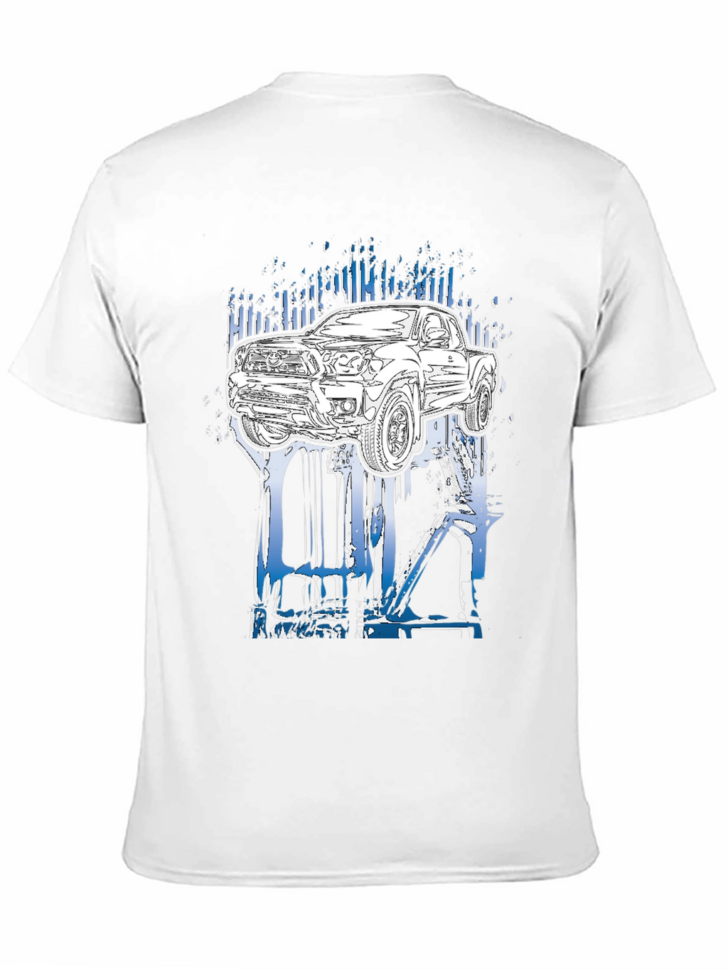 Truck Graphic Tee - Black Cotton T-Shirt