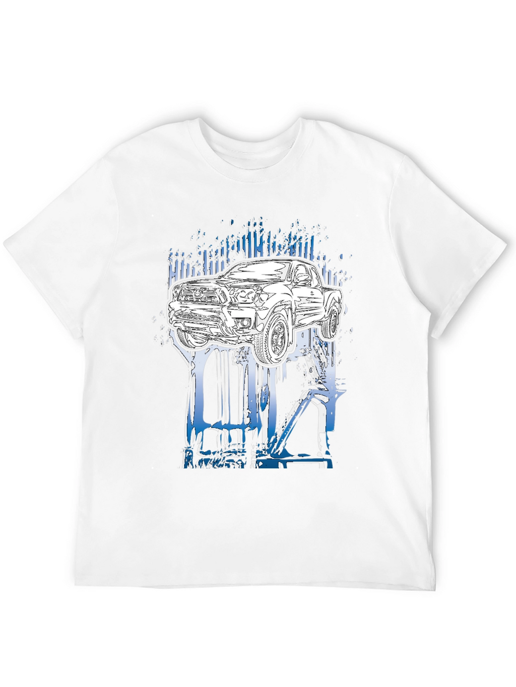 Truck Graphic Tee - Black Cotton T-Shirt