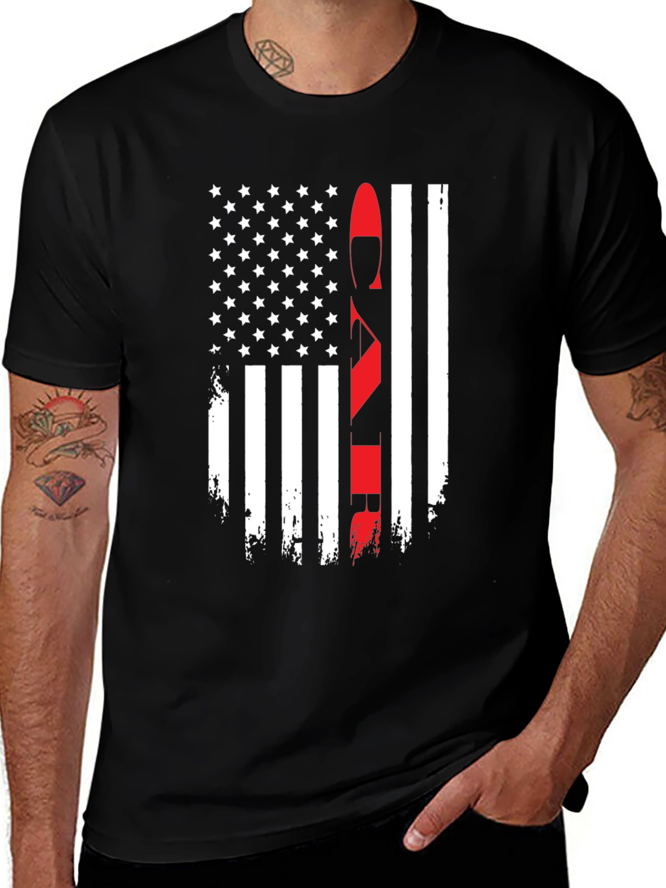 American Flag Firefighter T-Shirt