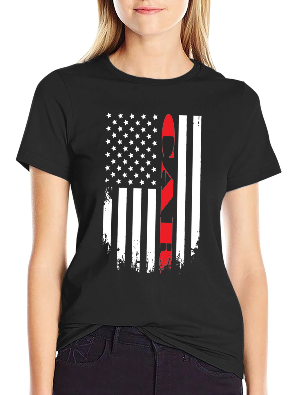 American Flag Firefighter T-Shirt