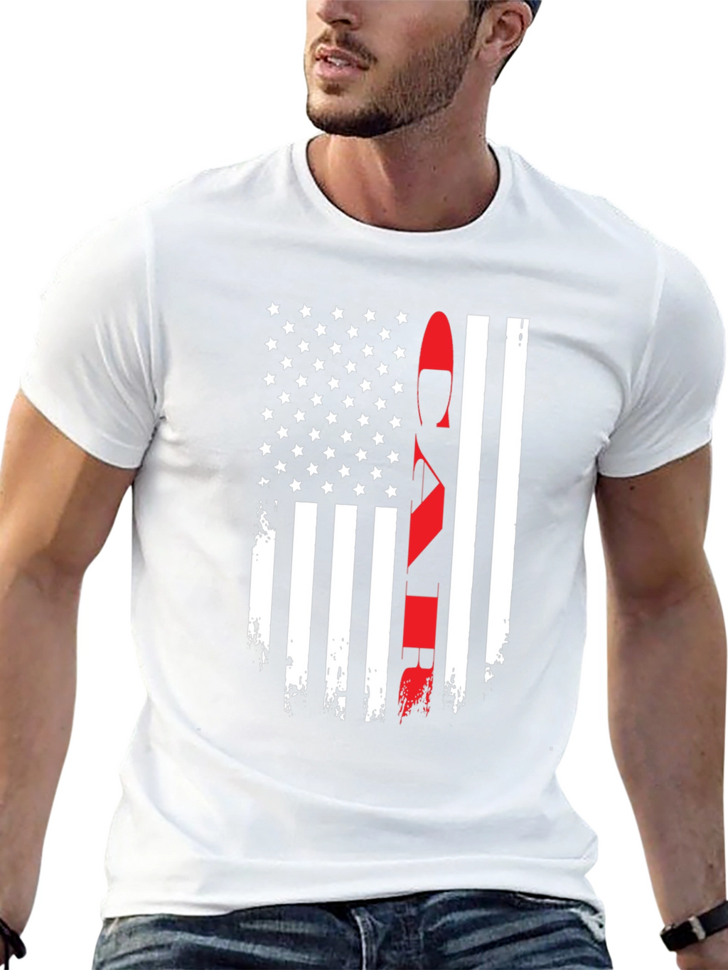 American Flag Firefighter T-Shirt