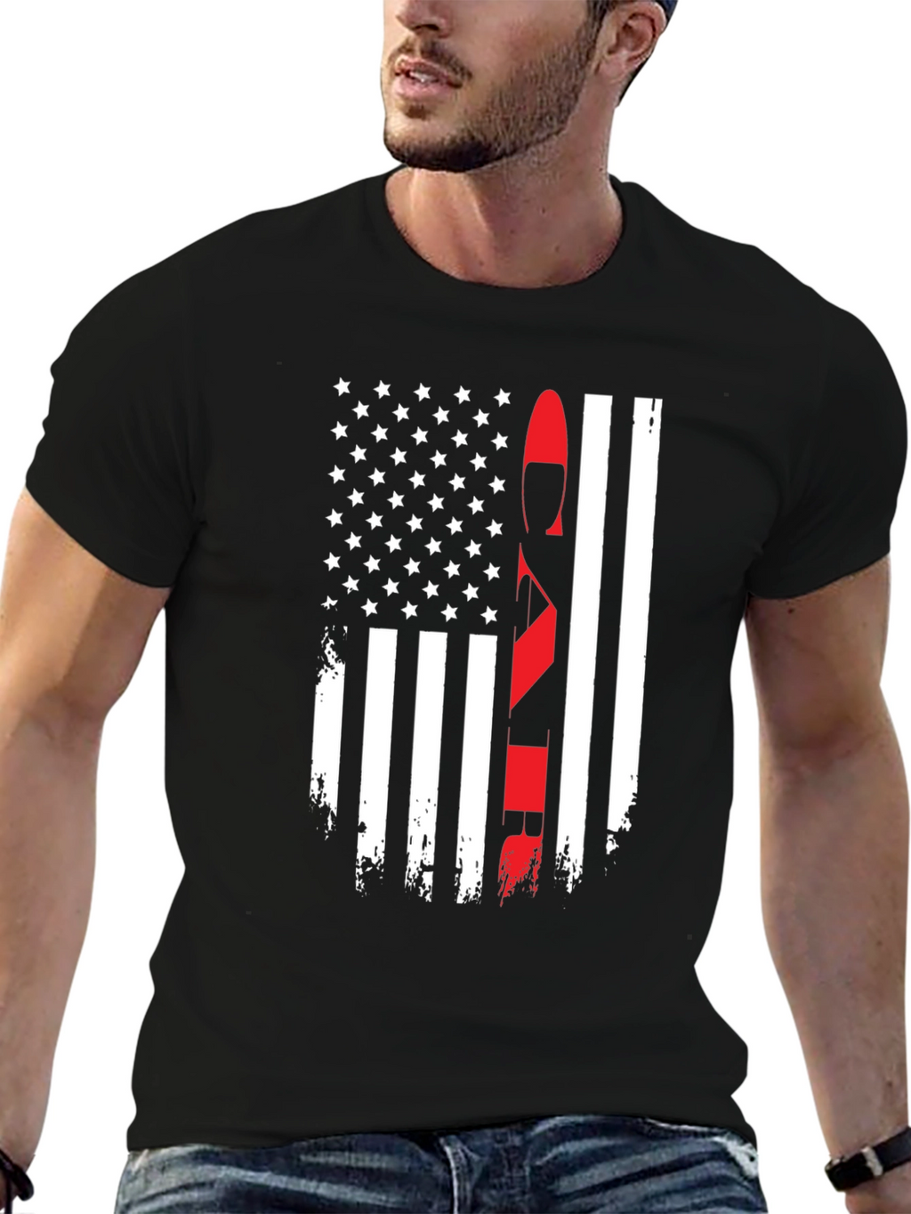 American Flag Firefighter T-Shirt