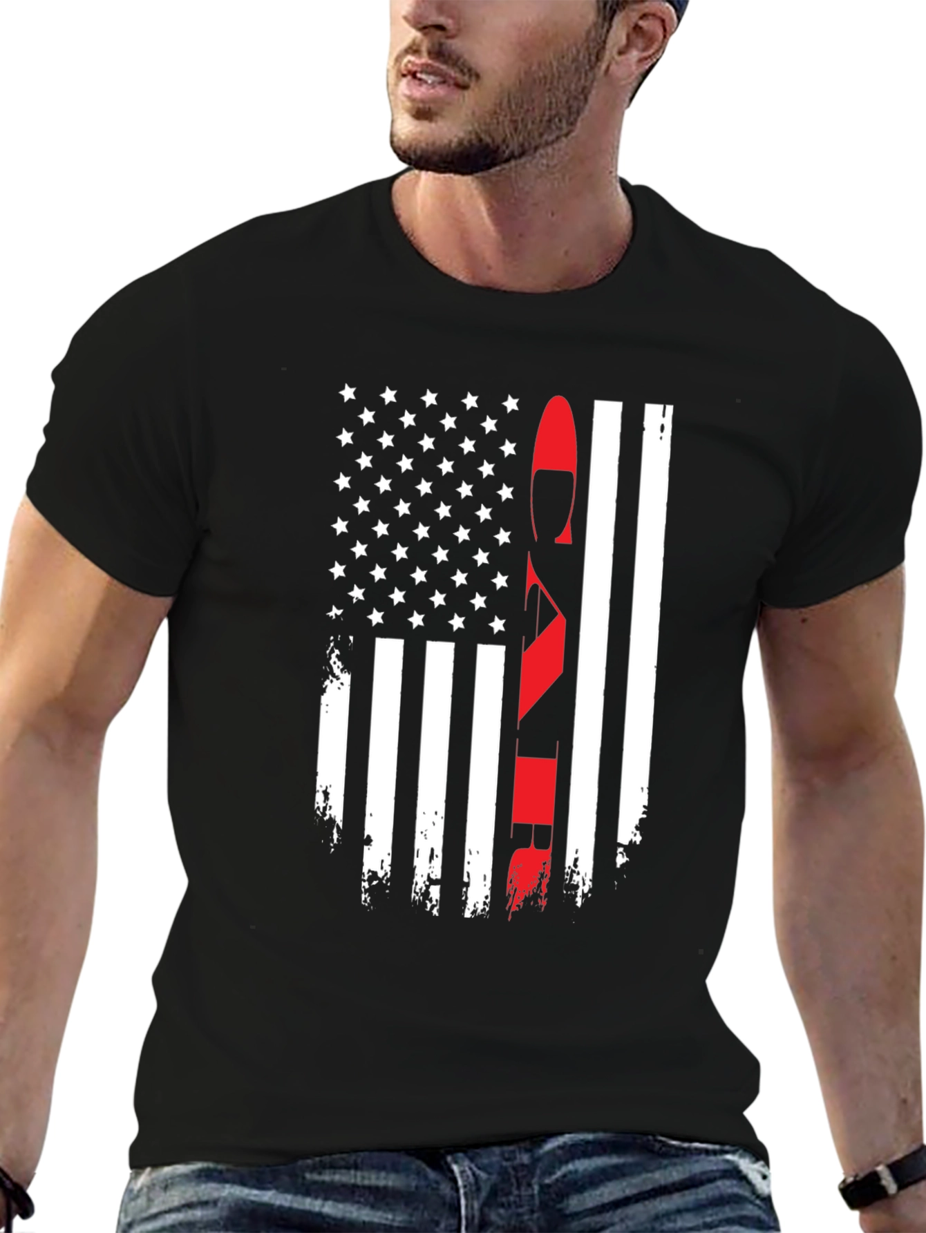 American Flag Firefighter T-Shirt