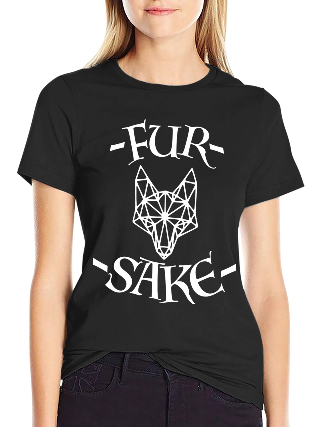 Fur Sake Geometric Wolf Graphic Tee