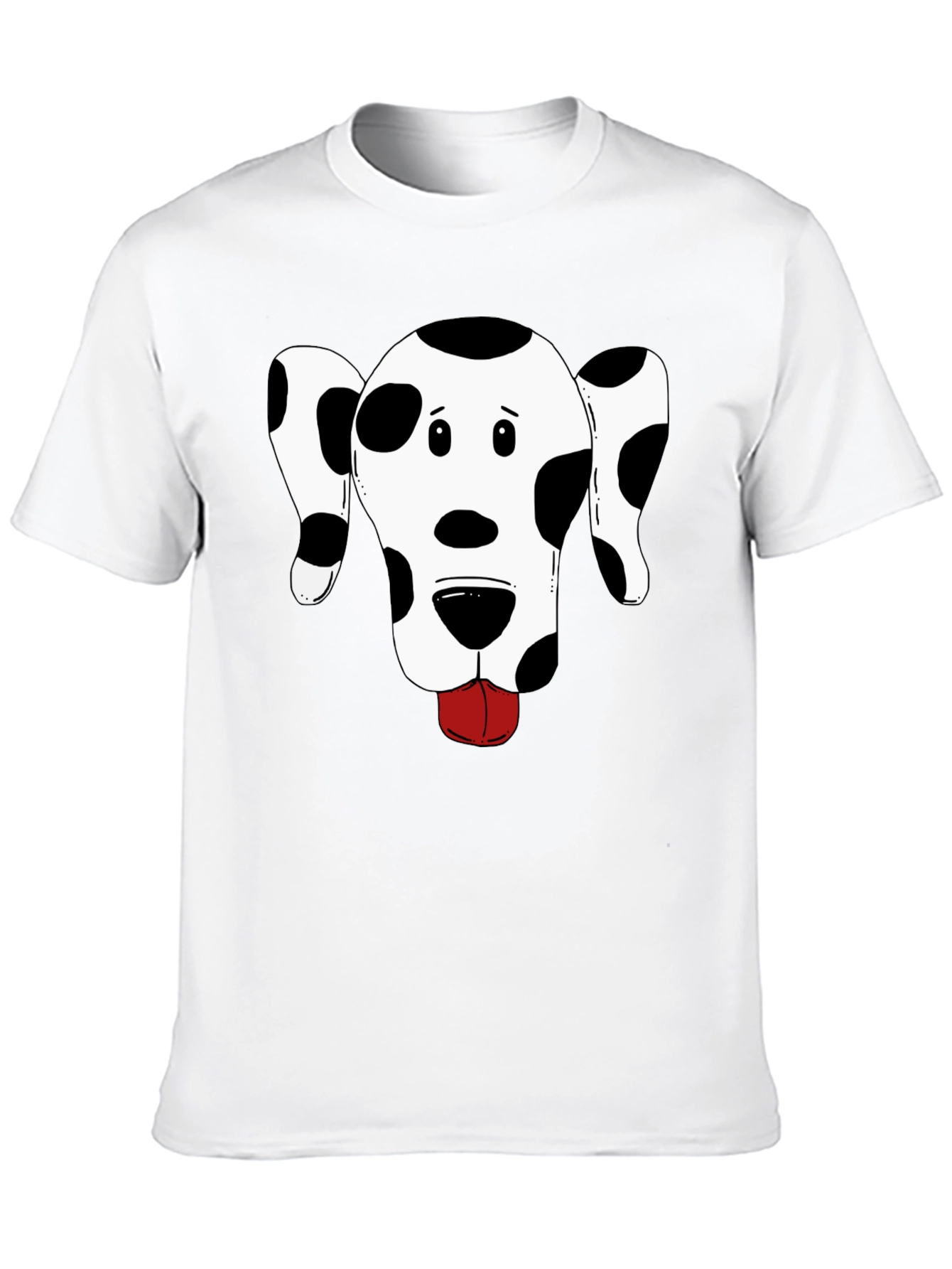 Dog Graphic Tee - Black Cotton T-Shirt