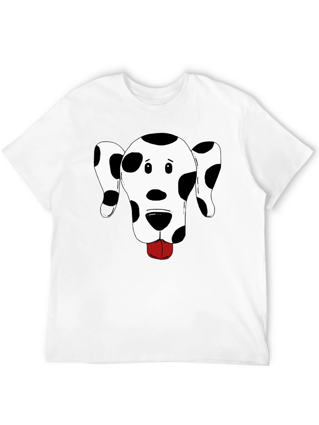 Dog Graphic Tee - Black Cotton T-Shirt