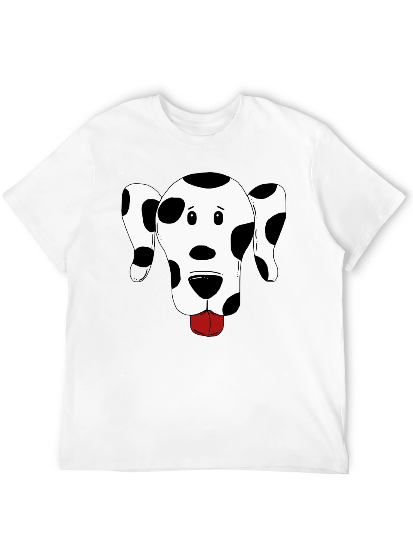 Dog Graphic Tee - Black Cotton T-Shirt