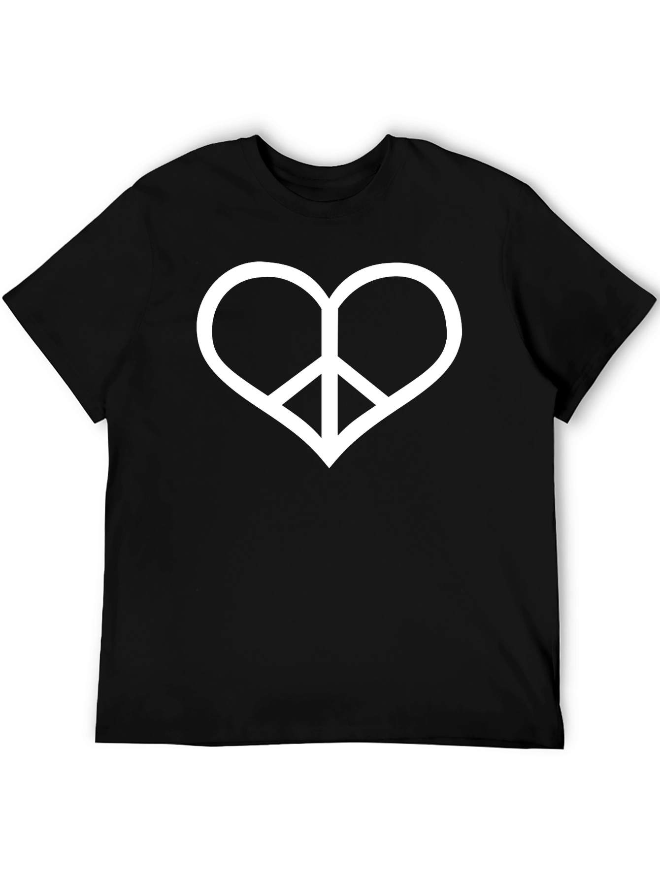 Heart Peace Symbol Graphic Tee - Stylish & Comfortable