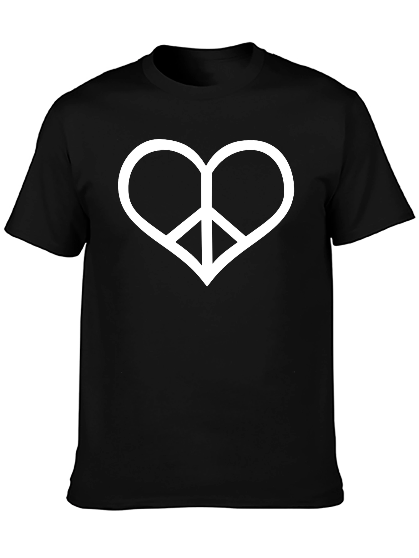 Heart Peace Symbol Graphic Tee - Stylish & Comfortable