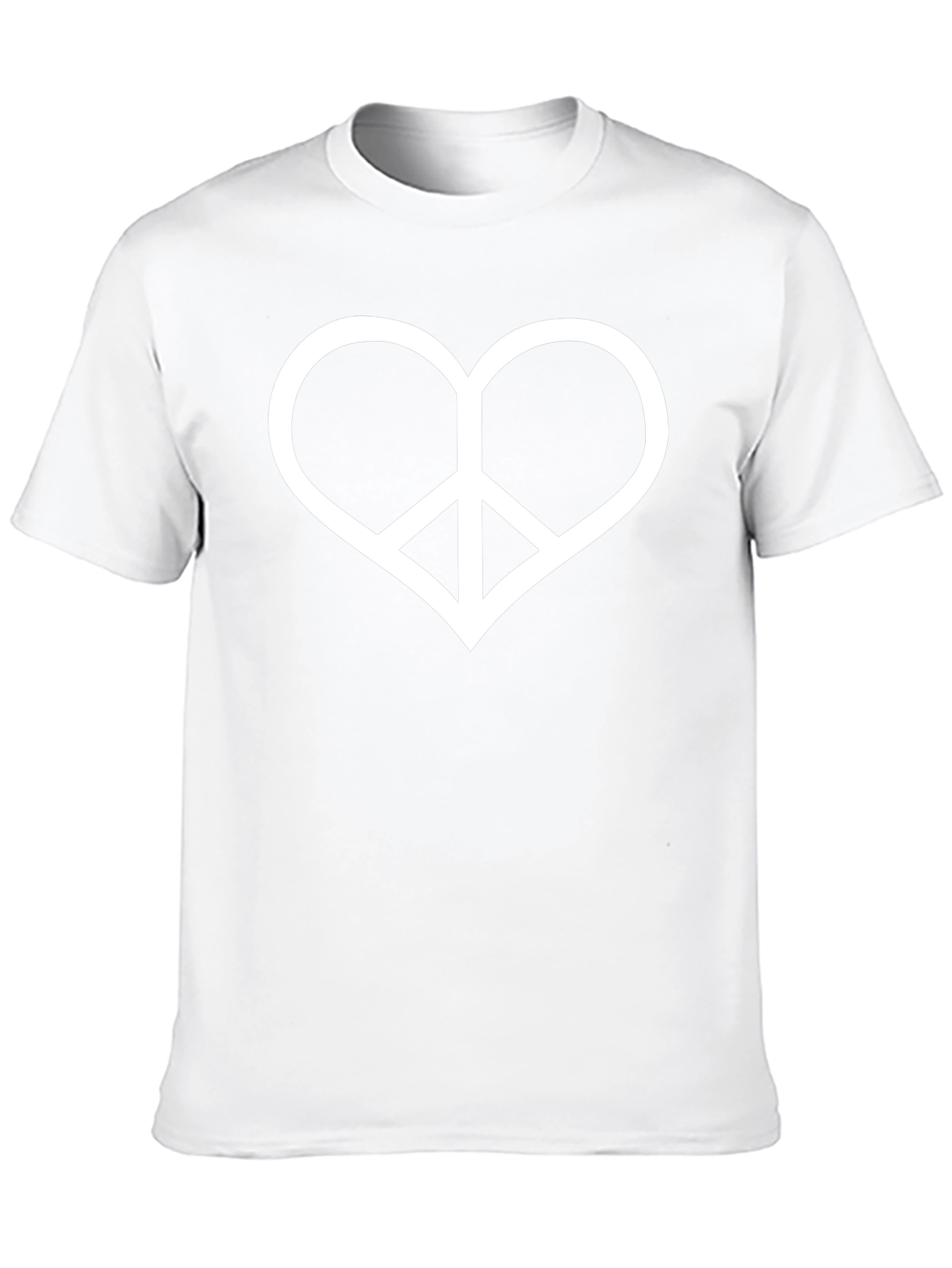 Heart Peace Symbol Graphic Tee - Stylish & Comfortable