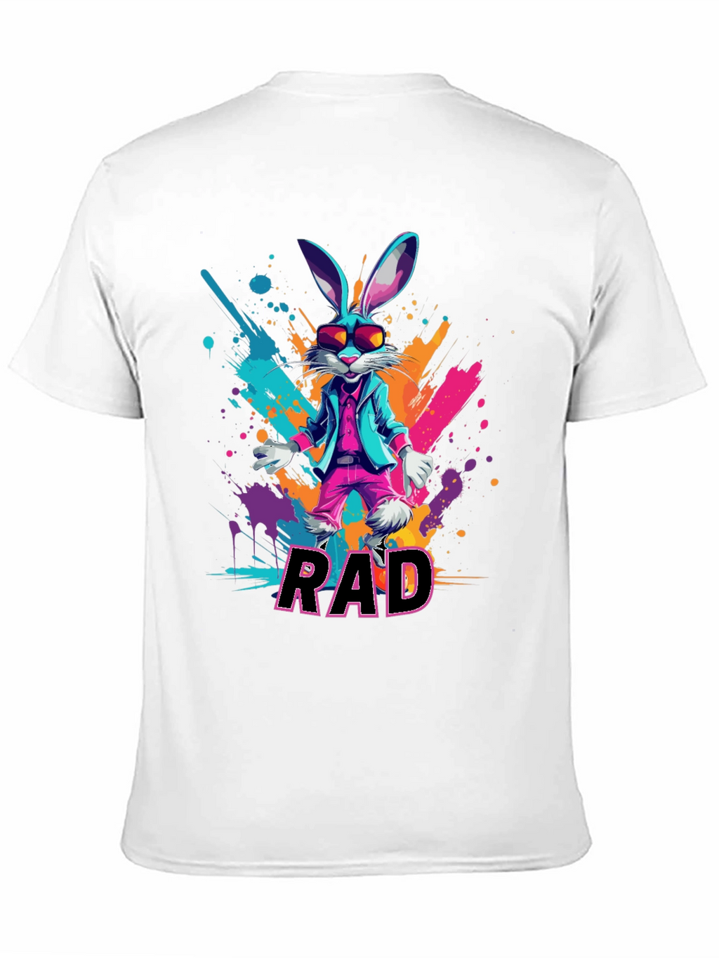 RAD Rabbit Graphic Tee - Cool Bunny Design