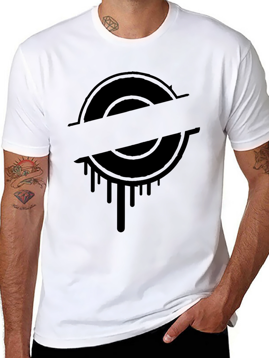 Modern Drip Logo Black T-Shirt