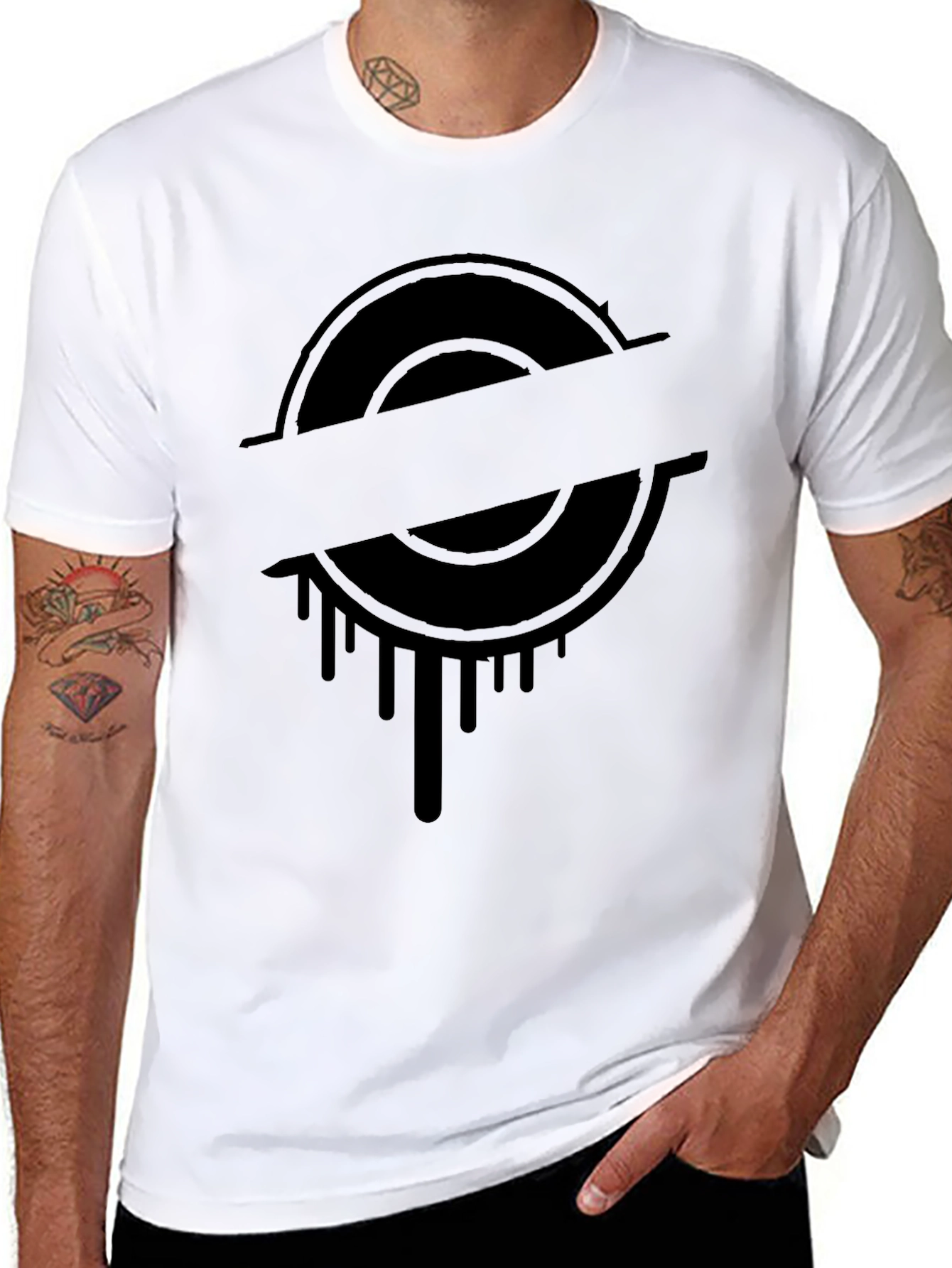 Modern Drip Logo Black T-Shirt