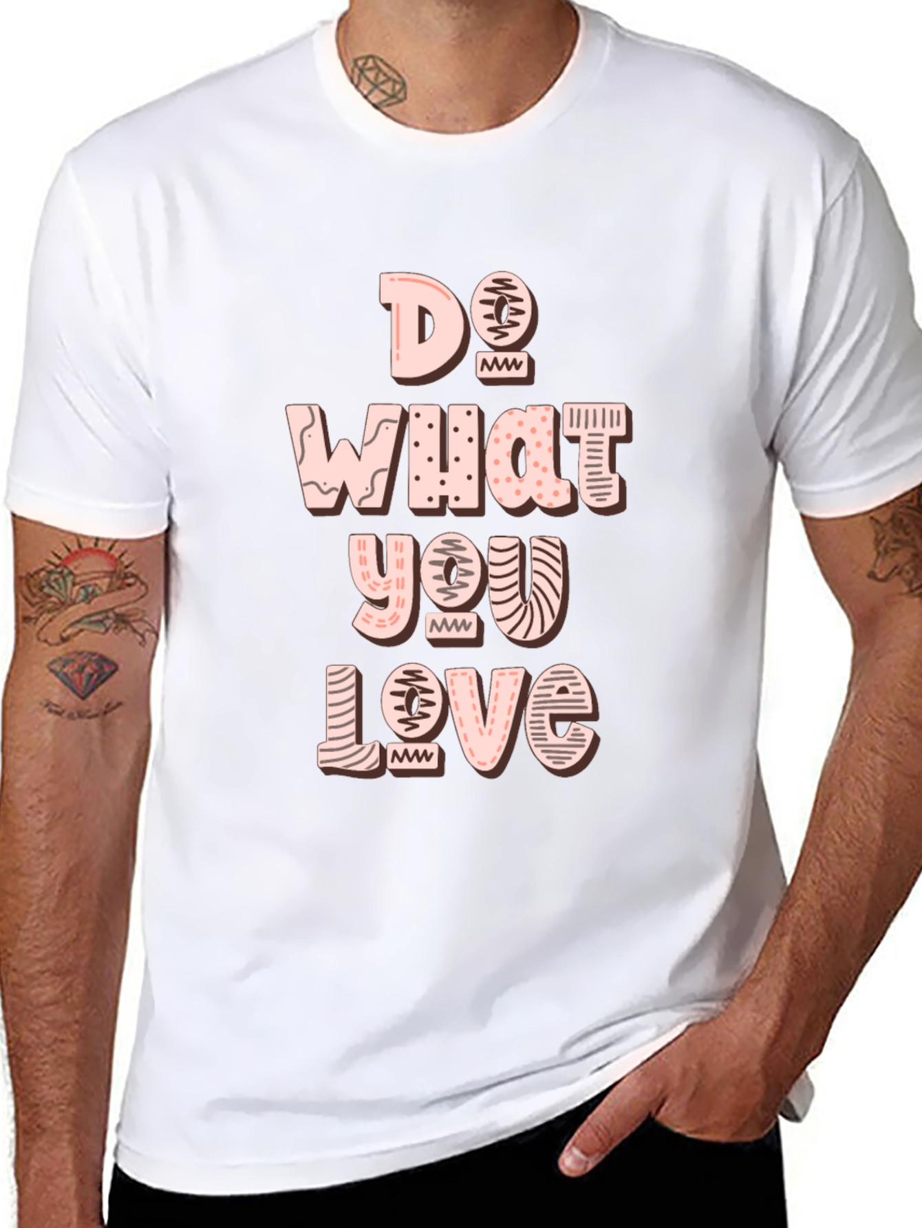 Do What You Love Graphic Tee - Black Cotton Casual T-Shirt