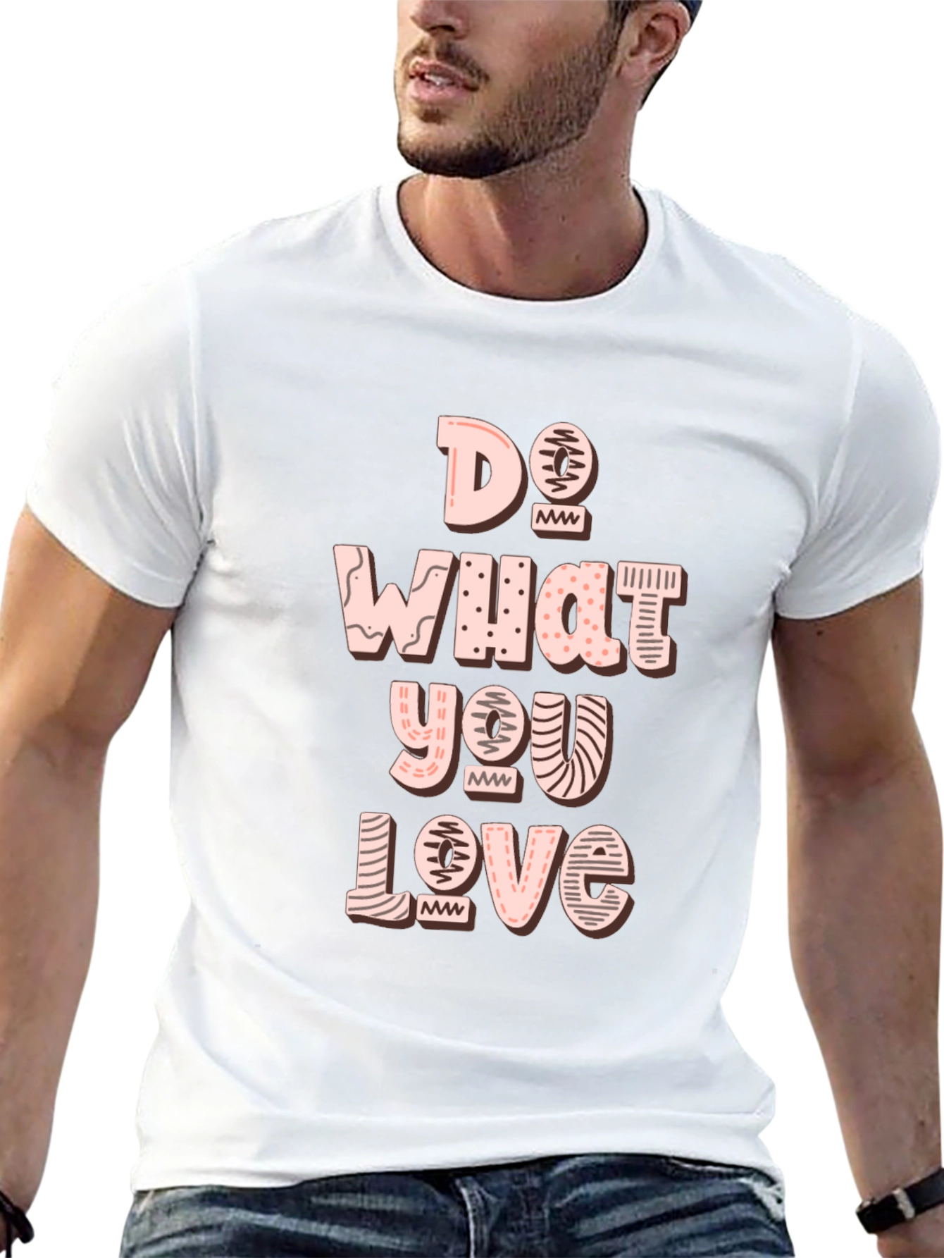 Do What You Love Graphic Tee - Black Cotton Casual T-Shirt