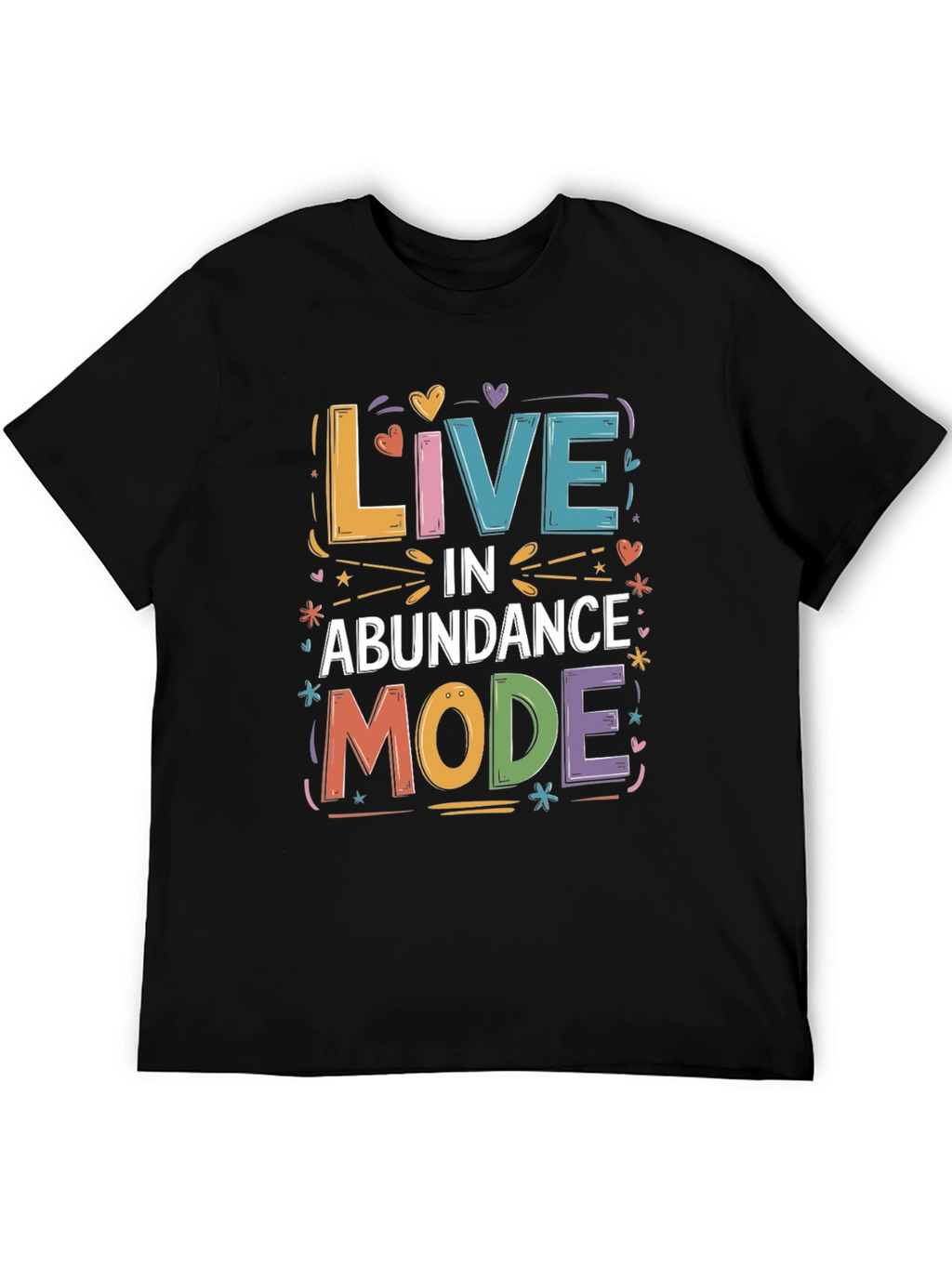 Live in Abundance Mode Black Graphic Tee