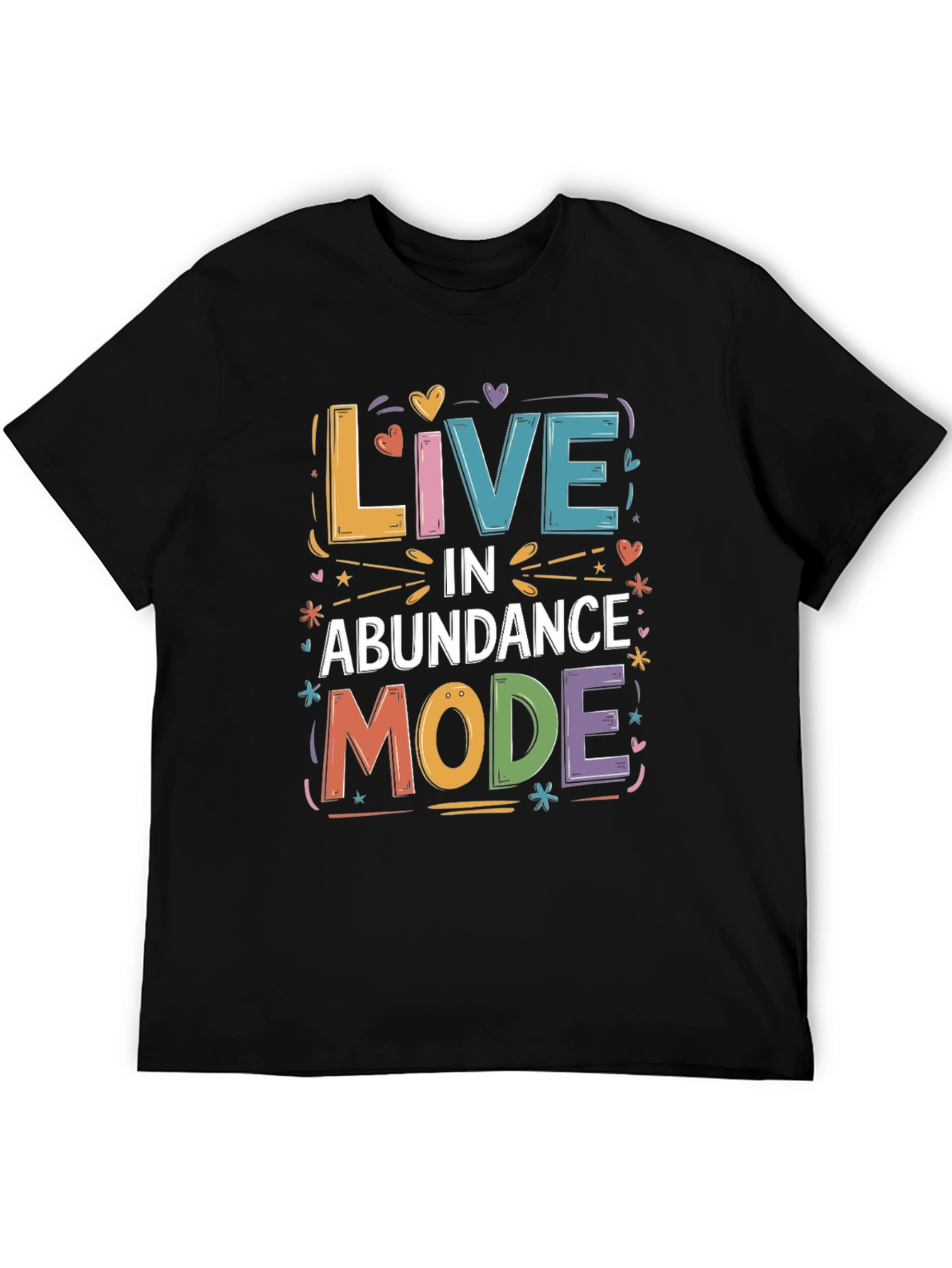 Live in Abundance Mode Black Graphic Tee